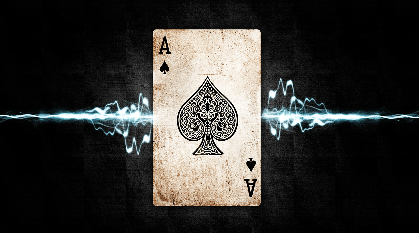 gold ace of spades card