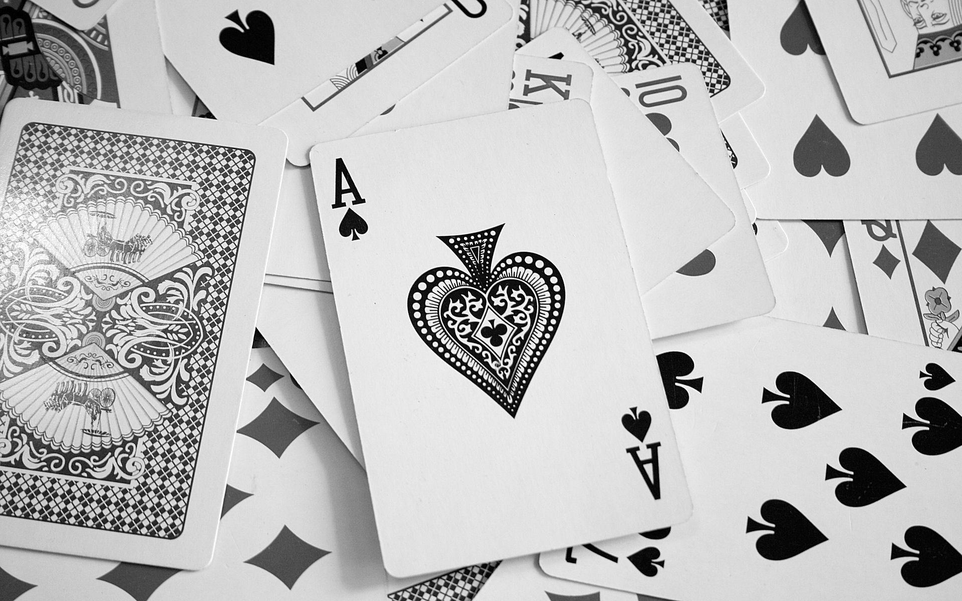 cards ace of spades monochrome Wallpaper HD / Desktop and Mobile