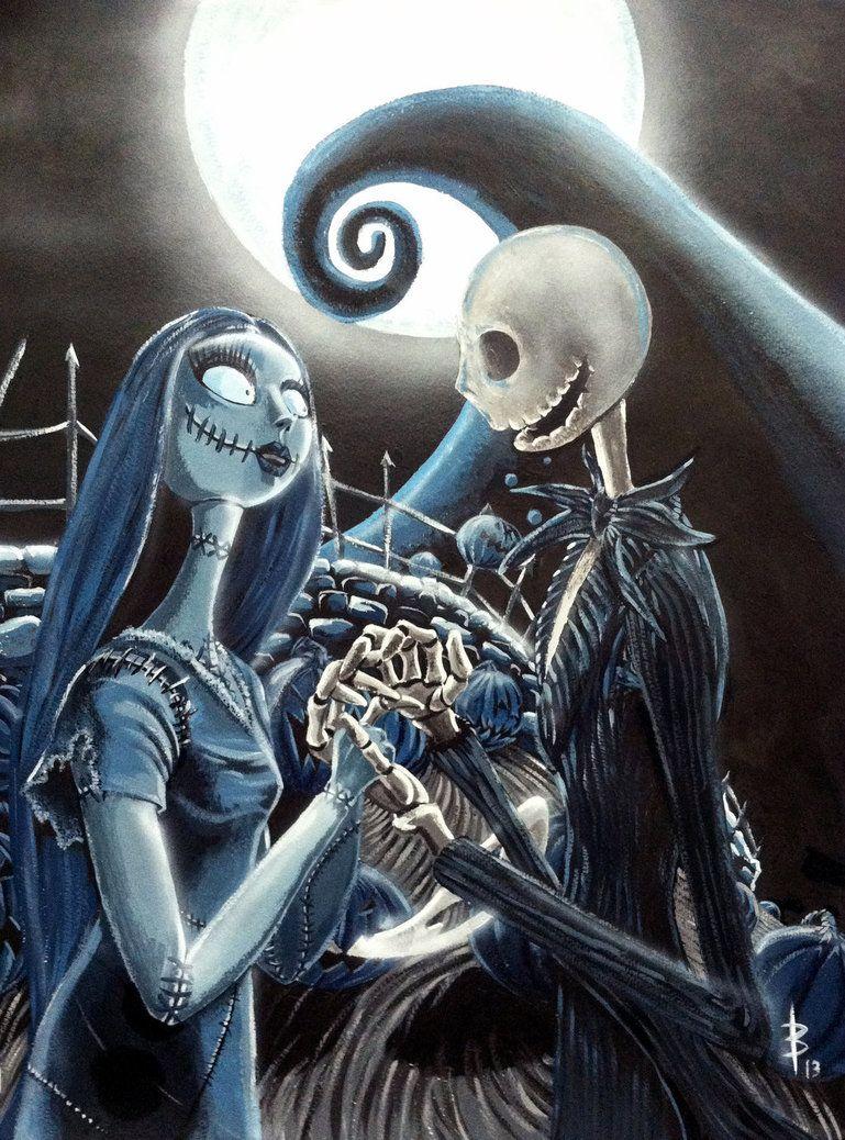 the nightmare before christmas jack and sally wallpaper