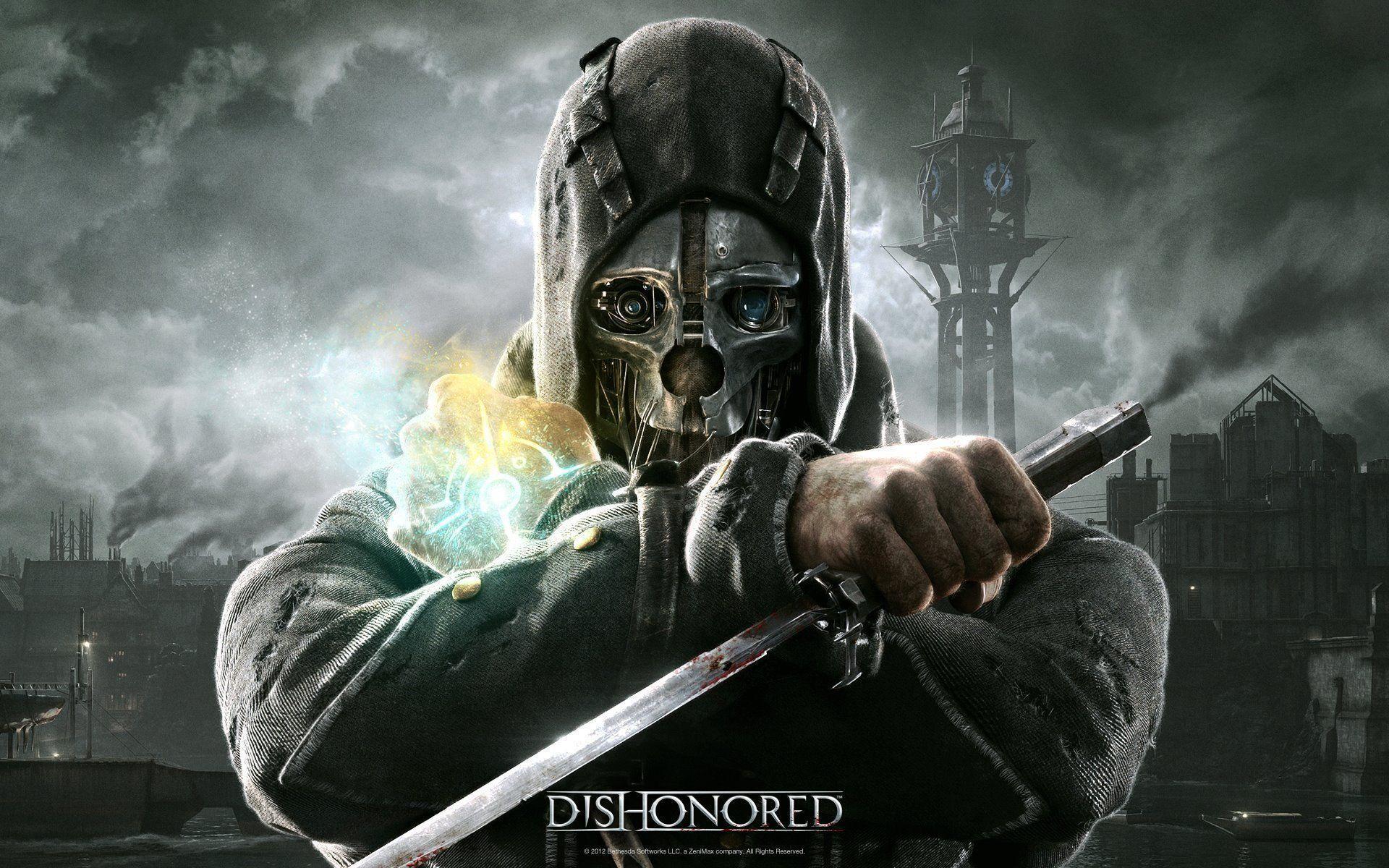 dishonored bethesda corvo bodyguard dagger mask HD wallpaper