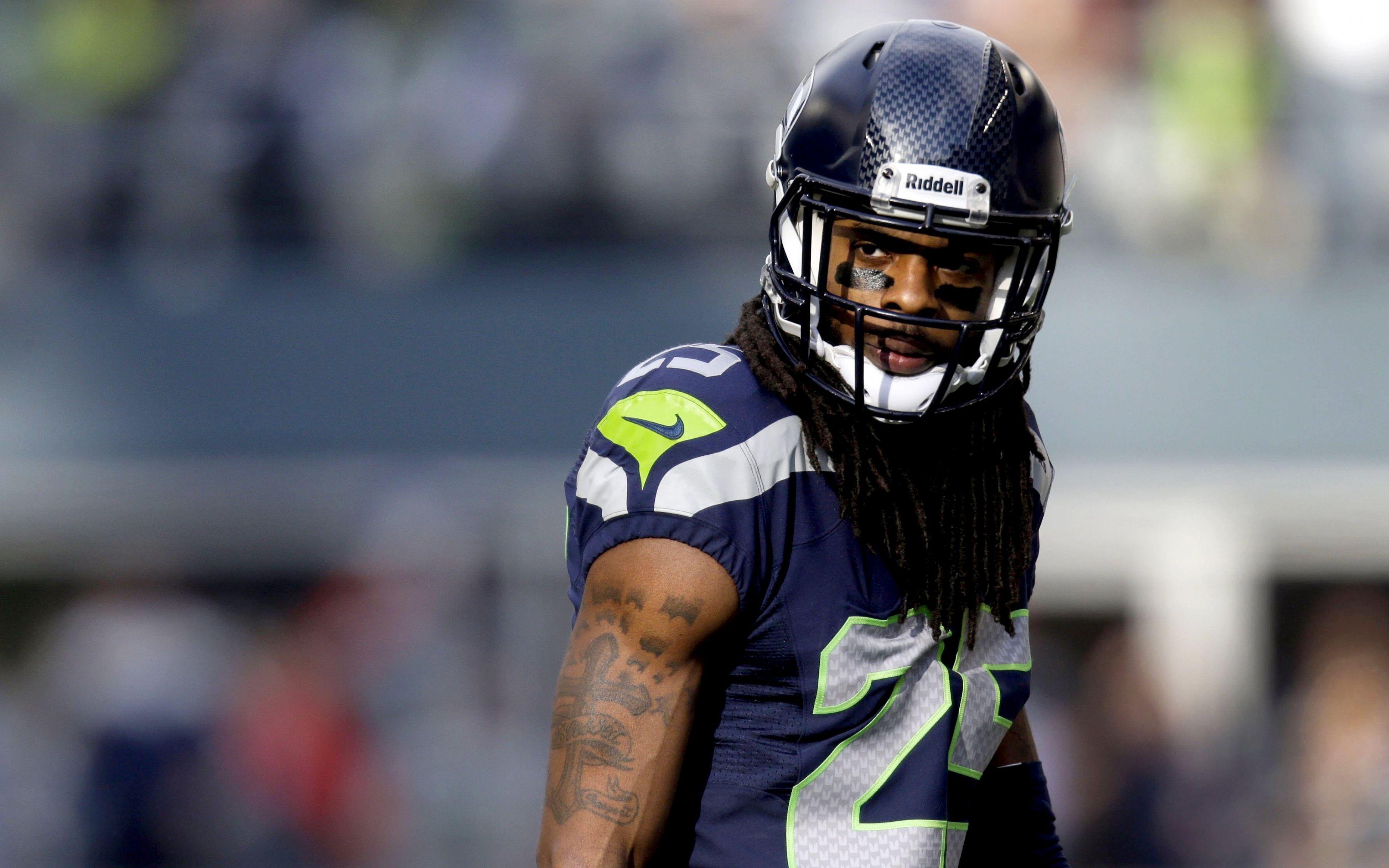 Download Wallpaper 3840x2400 Richard sherman, Seattle seahawks