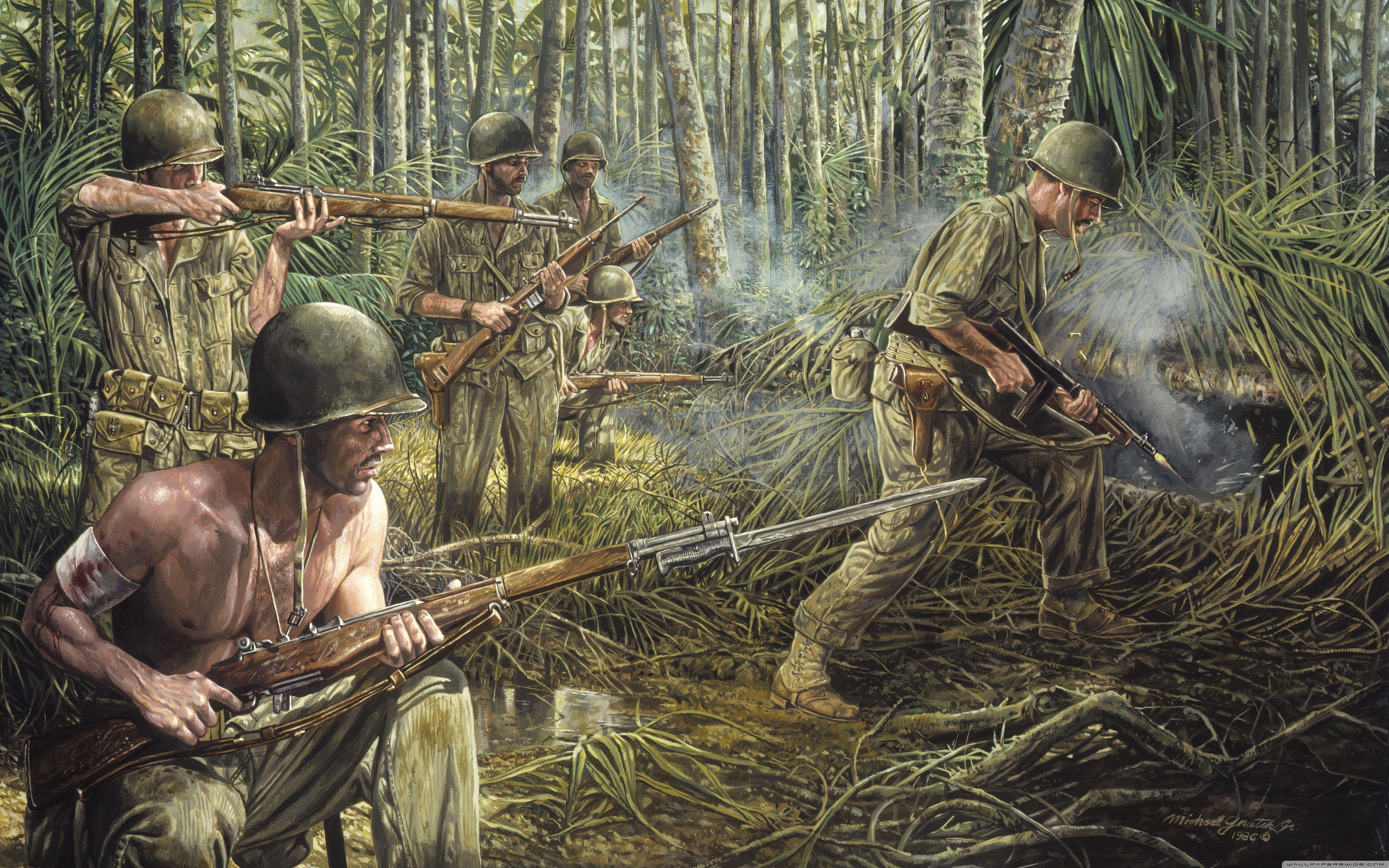 Vietnam War Painting HD desktop wallpaper, Widescreen, High