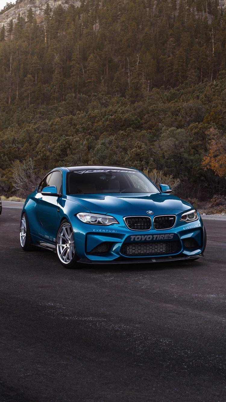 Download BMW M2 wallpaper to your cell phone, blue, bmw