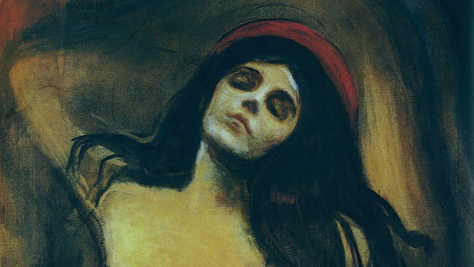 Painting Edvard Munch asleep wallpaper and image