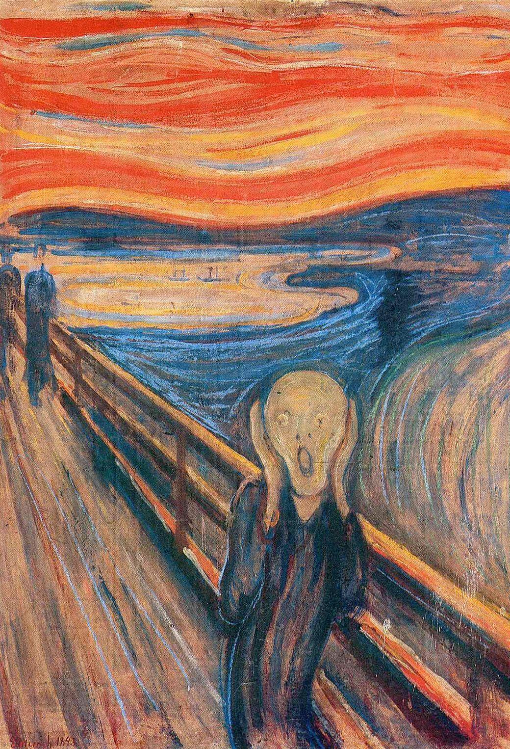 the Scream, Munch. iOS 7 ready. Art wallpaper for iPhone