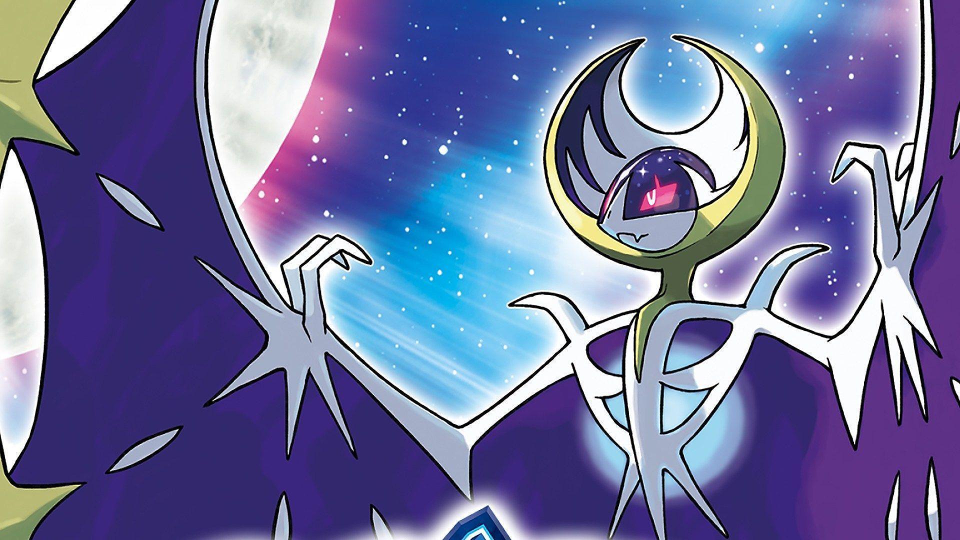 Download Shiny Purple Lunala Pokemon Sun And Moon Wallpaper