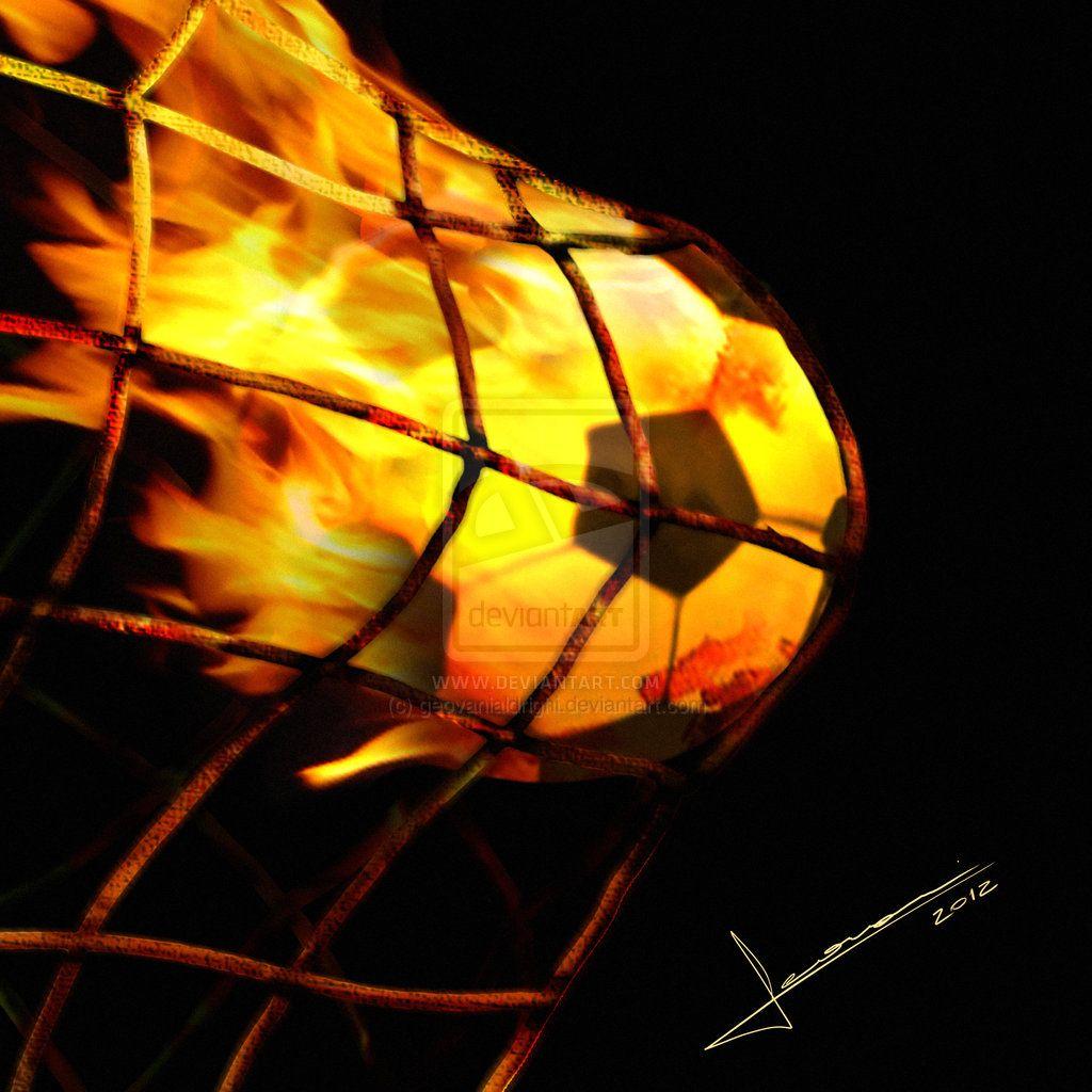 Flaming Soccer Ball Wallpaper