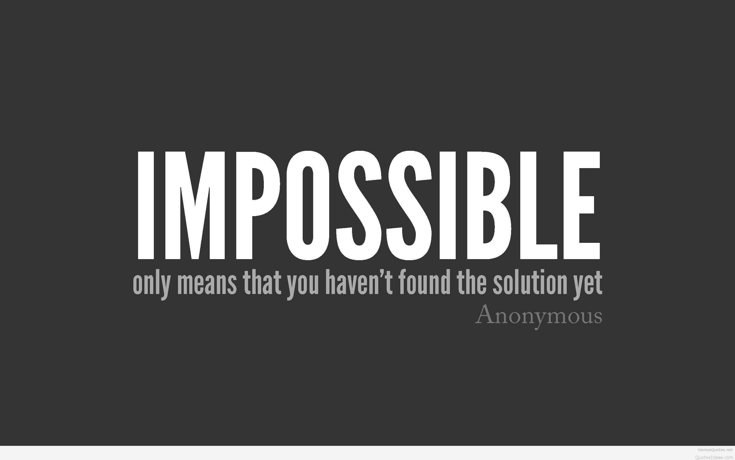 Wallpaper business impossible quote hd