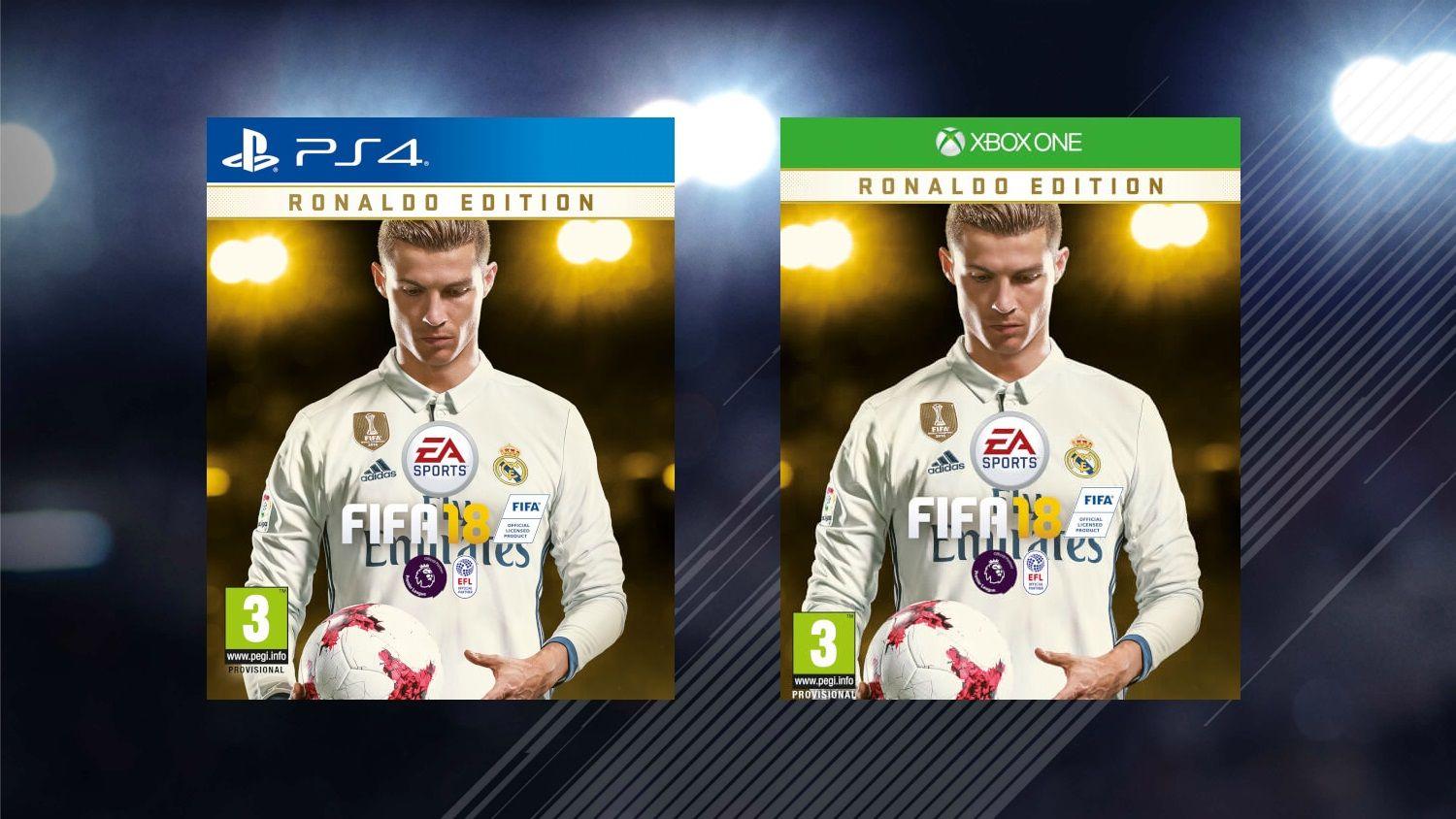 FIFA 18 Covers on Xbox, Playstation & PC Star Cristiano