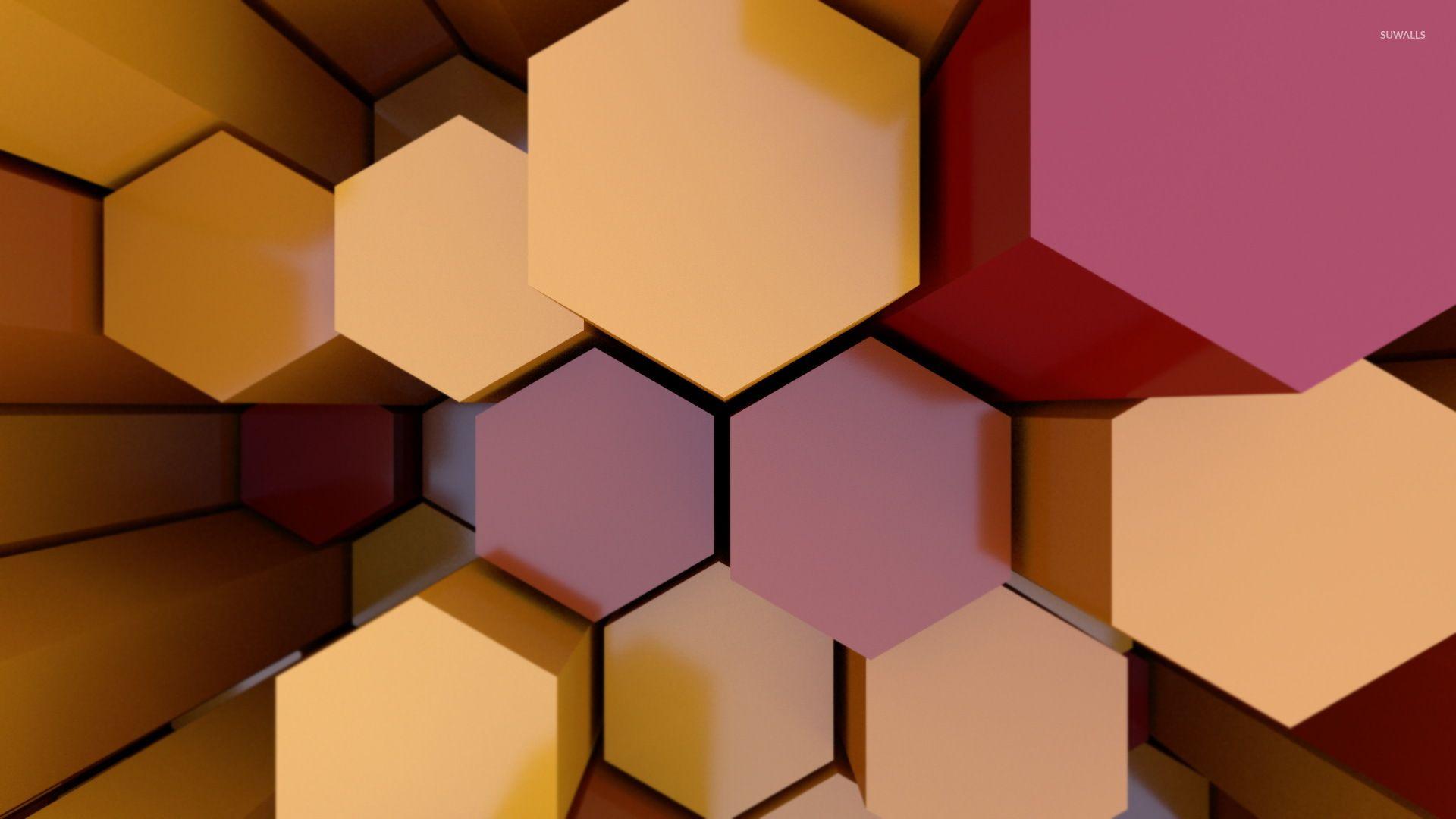 Colorful honeycomb assembly wallpaper wallpaper