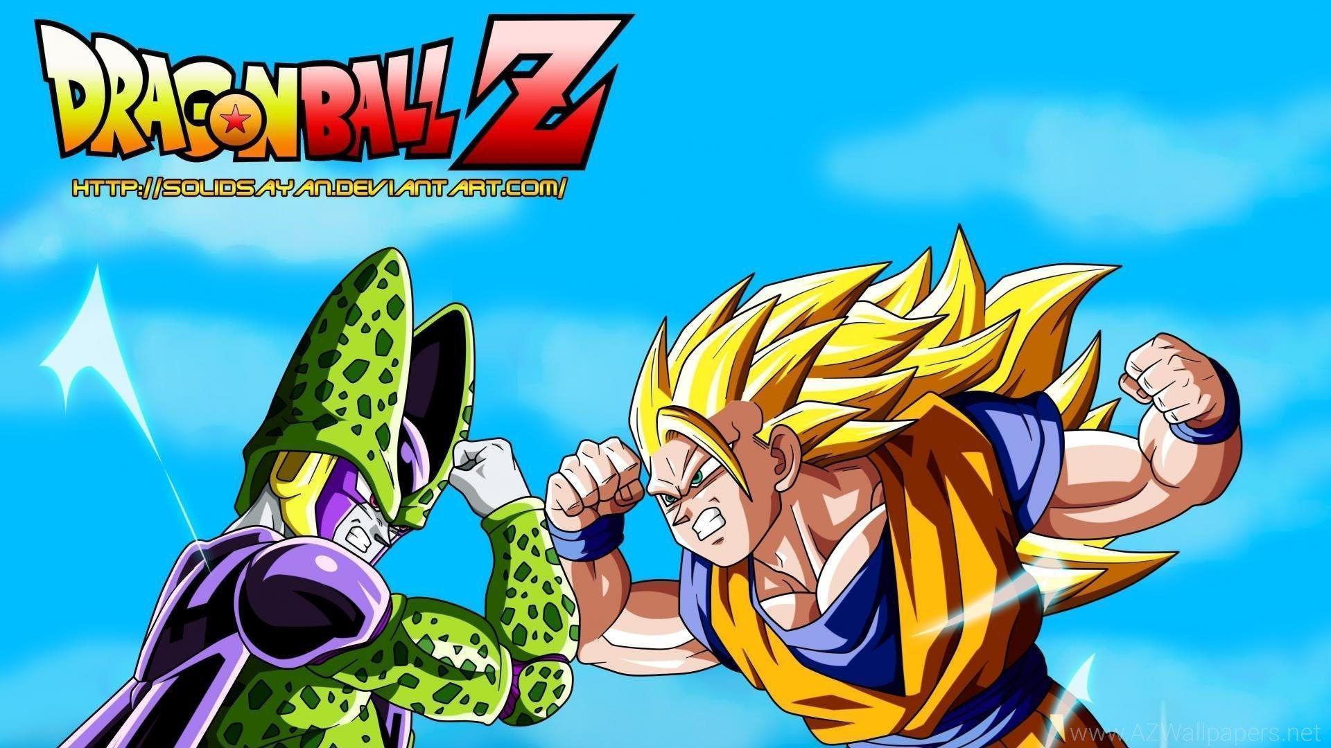 Goku Perfect Cell Dragon Ball Z Gt Wallpaper Desktop Background
