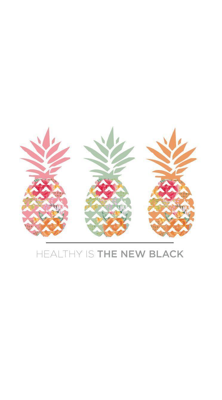 Pineapples iphone wallpaper. Healthy lifestyle wallpaper. Enjoy