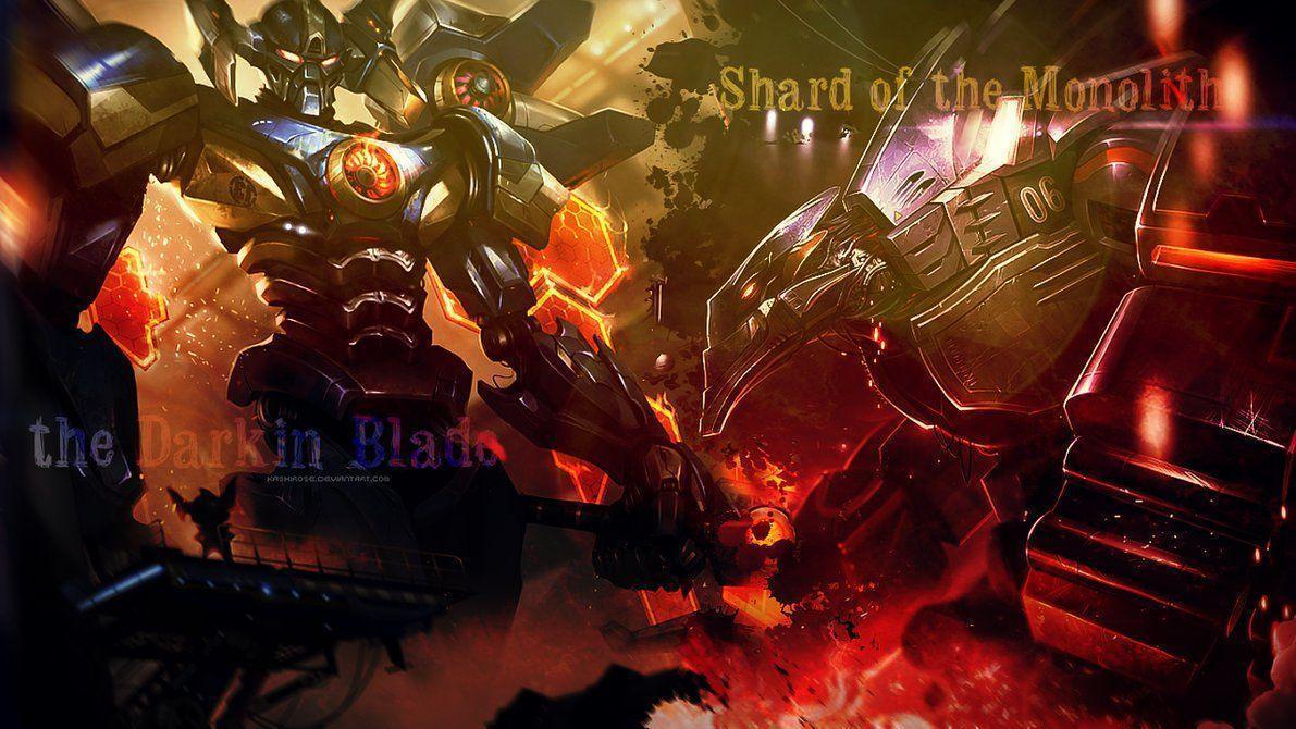 Mecha Aatrox and Mecha Malphite