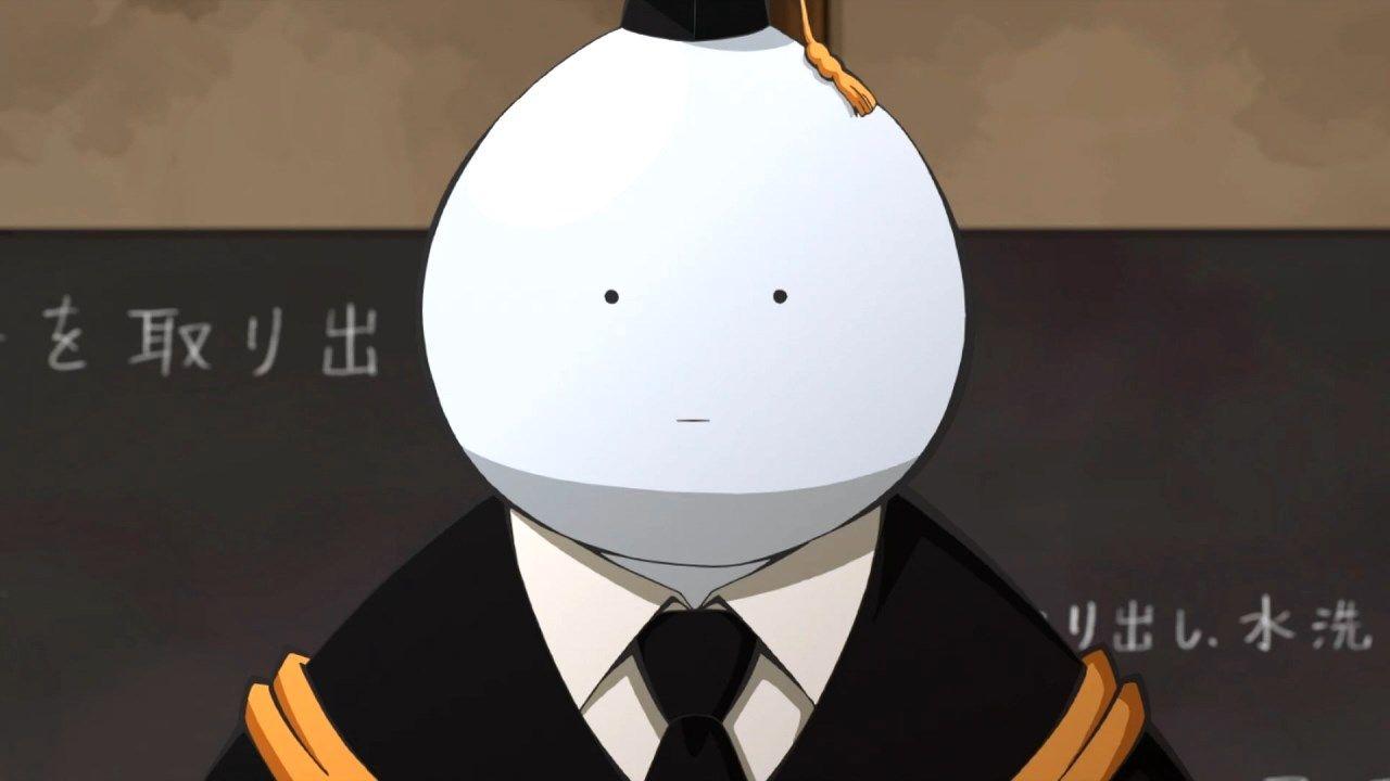 Korosensei's blank face. Assassination Classroom. Pfft