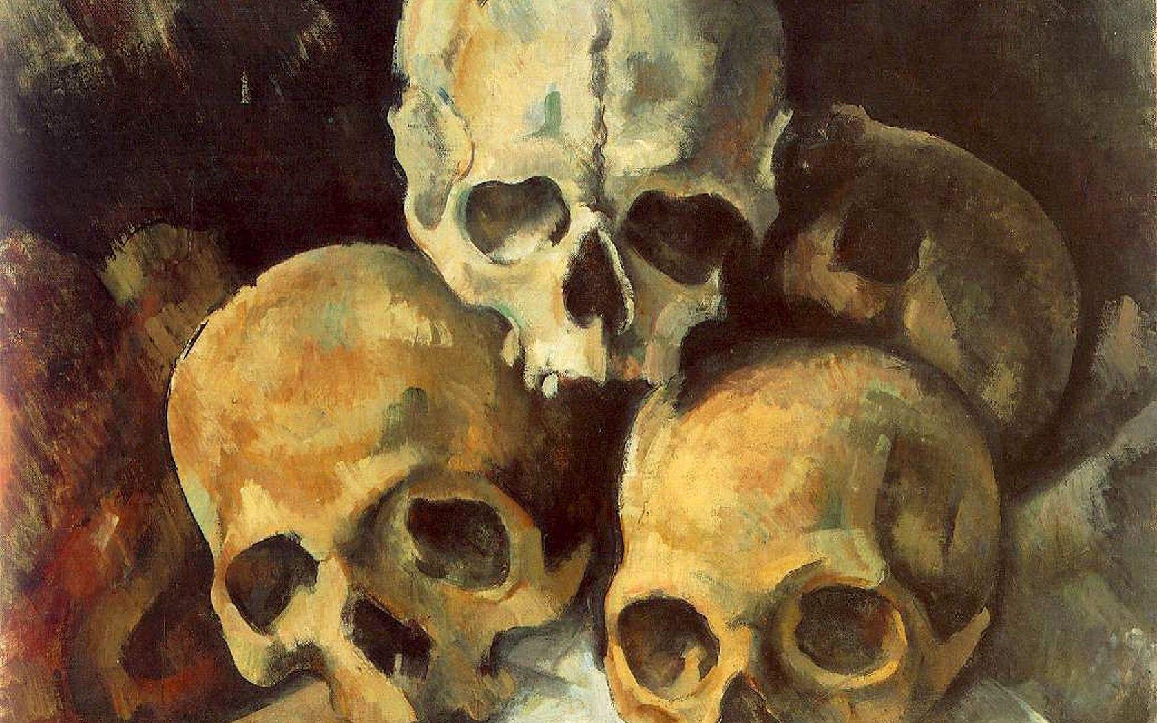 skull, Artwork, Painting, Paul Cézanne, Pyramid Of Skulls