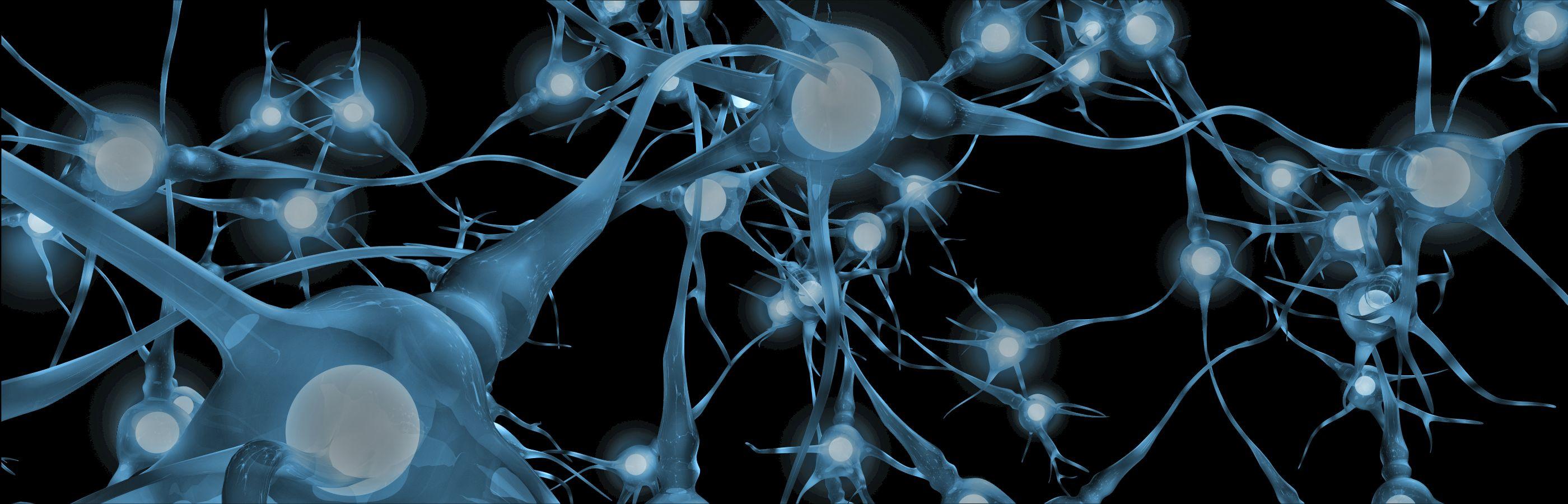 Blue Neurons Wallpaper