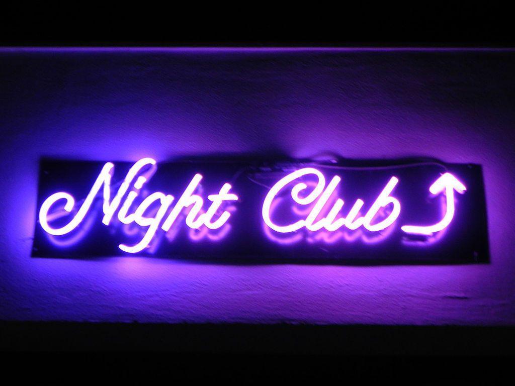 Nightclub In Neon. Tropical. Nightclub and Neon