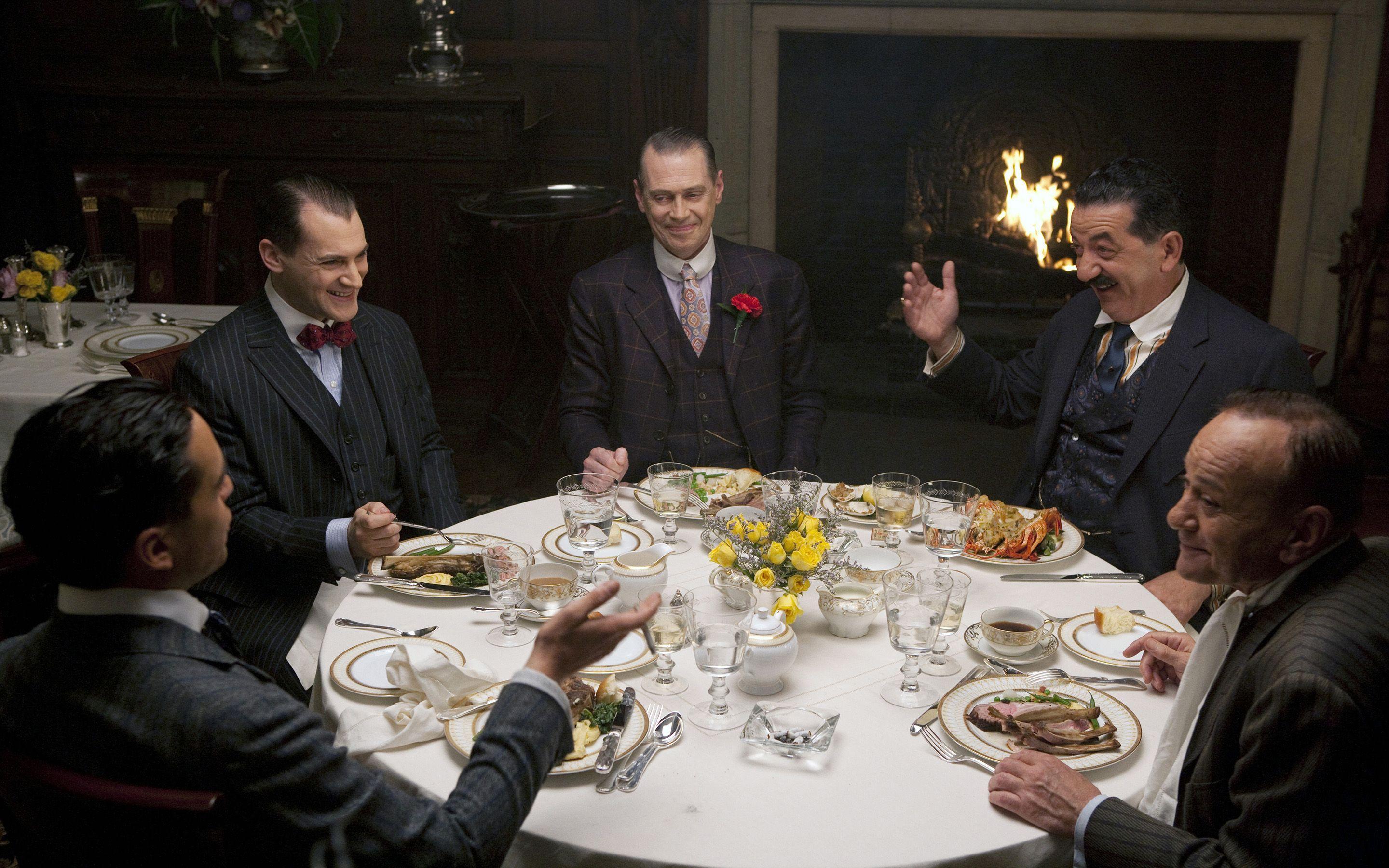 Boardwalk Empire Steve Buscemi Nucky Dinner Table Laugh Michael