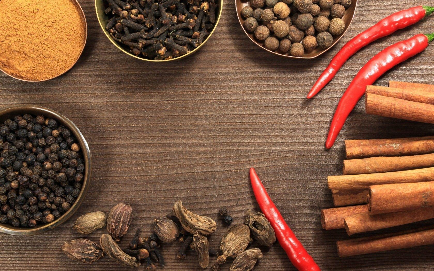 Herbs And Spices Background Wallpaper