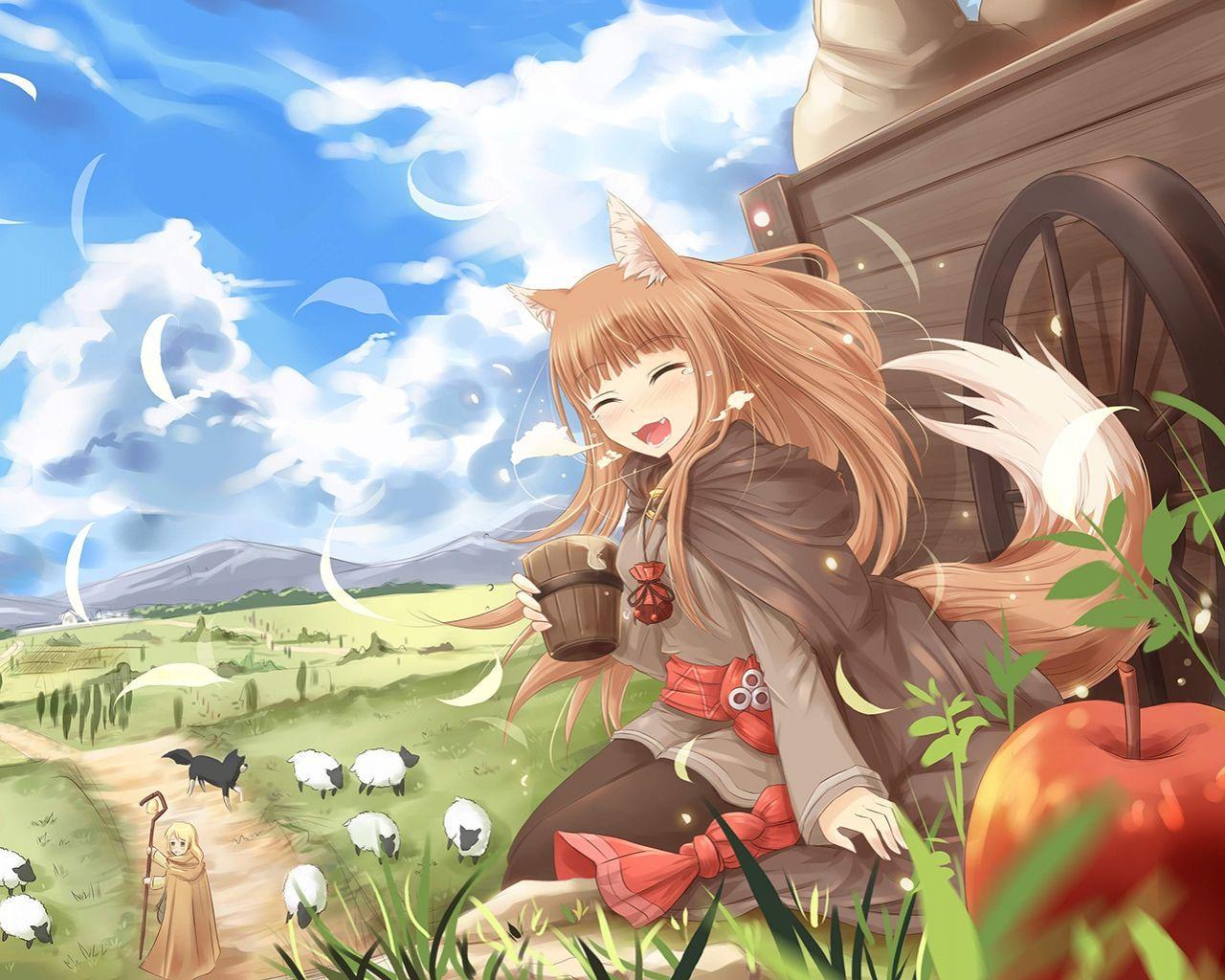 Anime Spice And Wolf wallpaper (Desktop, Phone, Tablet)