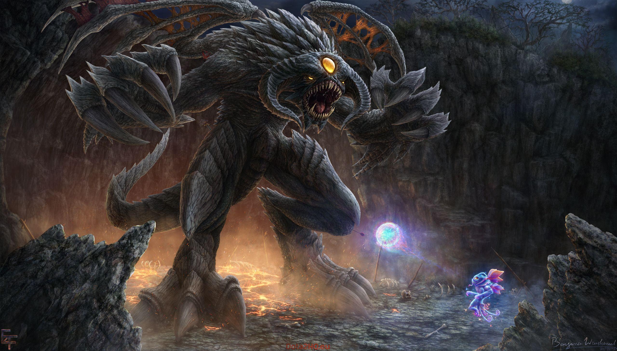 Roshan Dota 2 Wallpapers Wallpaper Cave