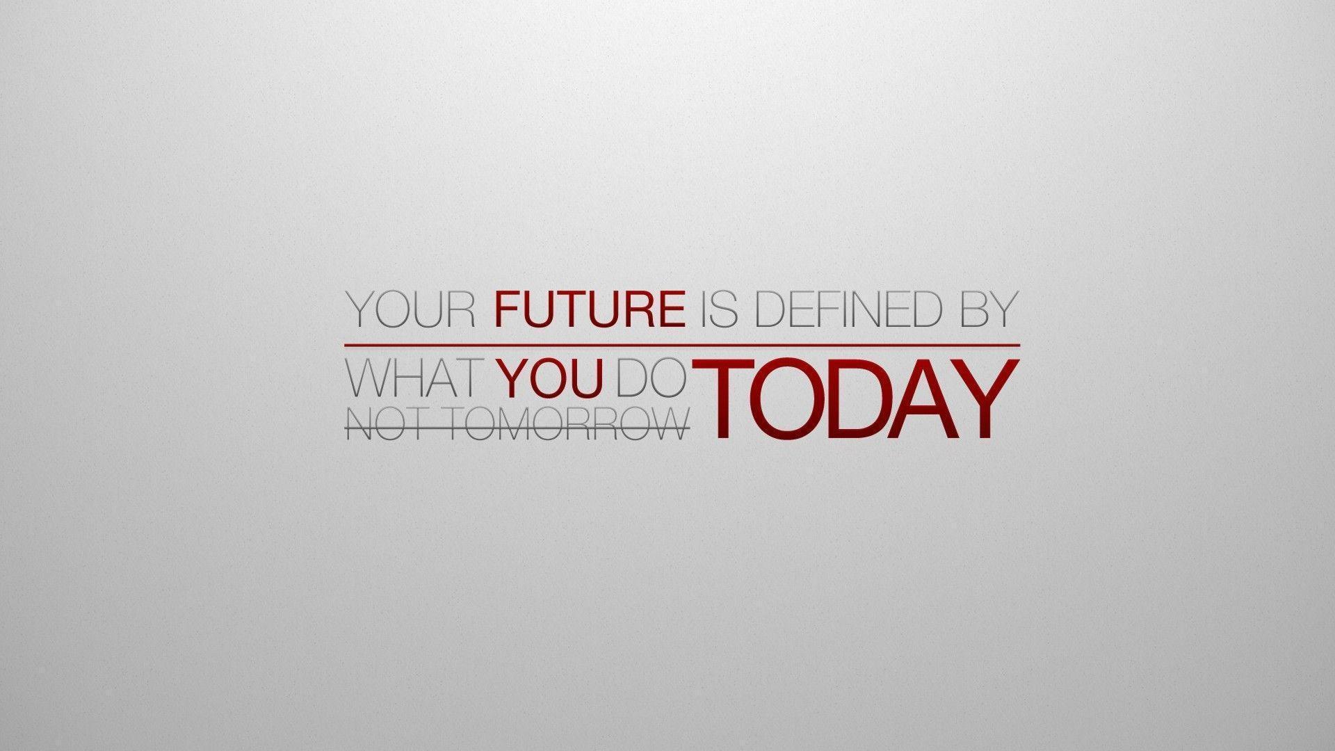 Your future is created today wallpaper and image