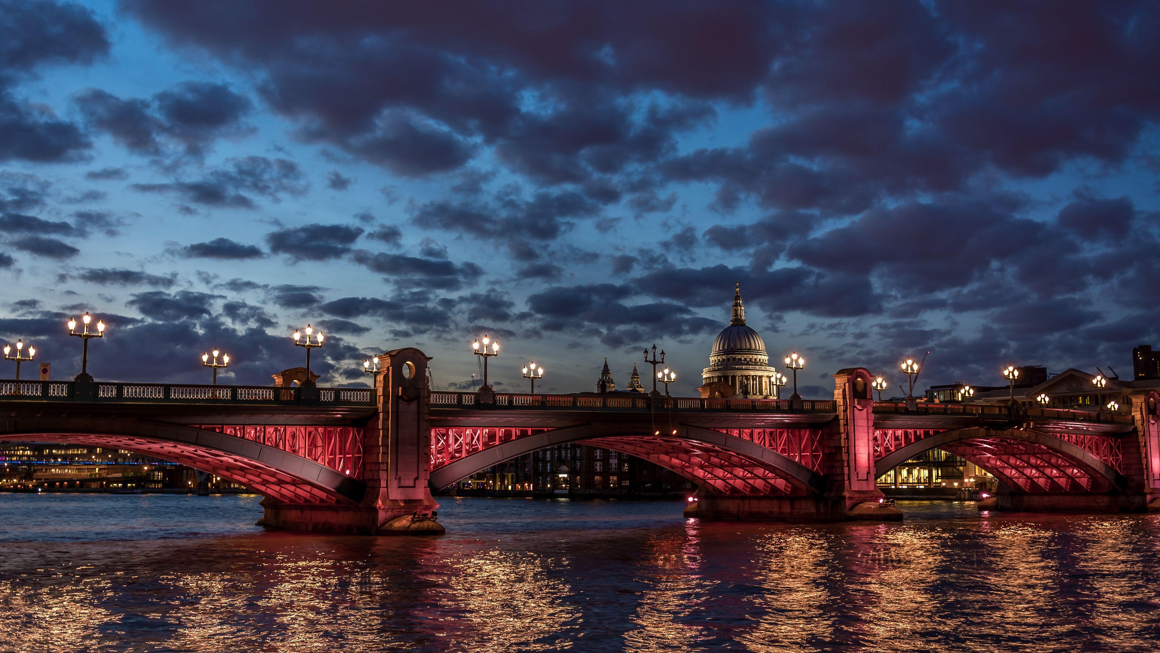 Bridges Cities Clouds Digital Artwork London Rivers River Thames