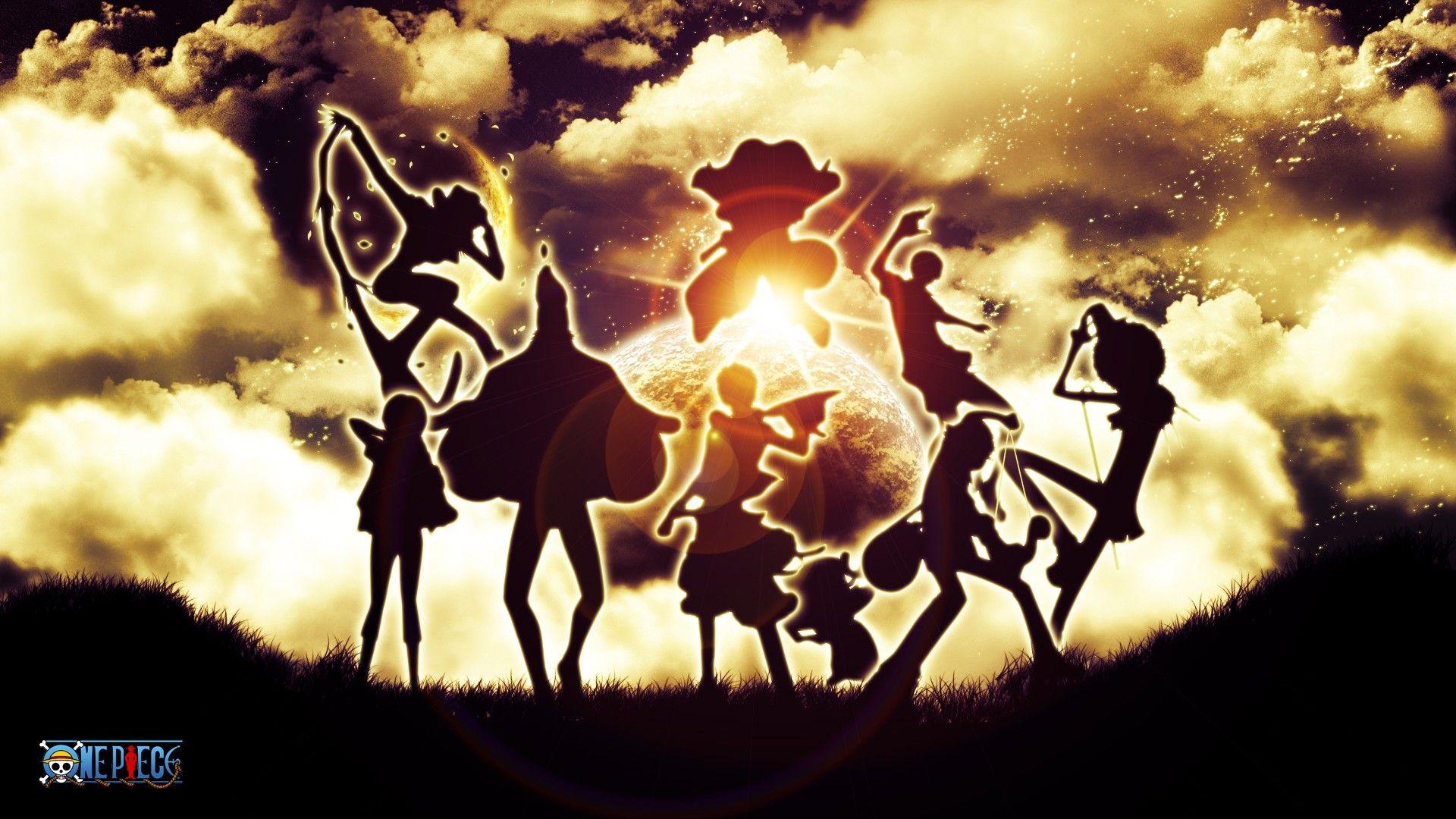 One Piece, Clouds, Silhouette, Lens Flare Wallpaper HD / Desktop