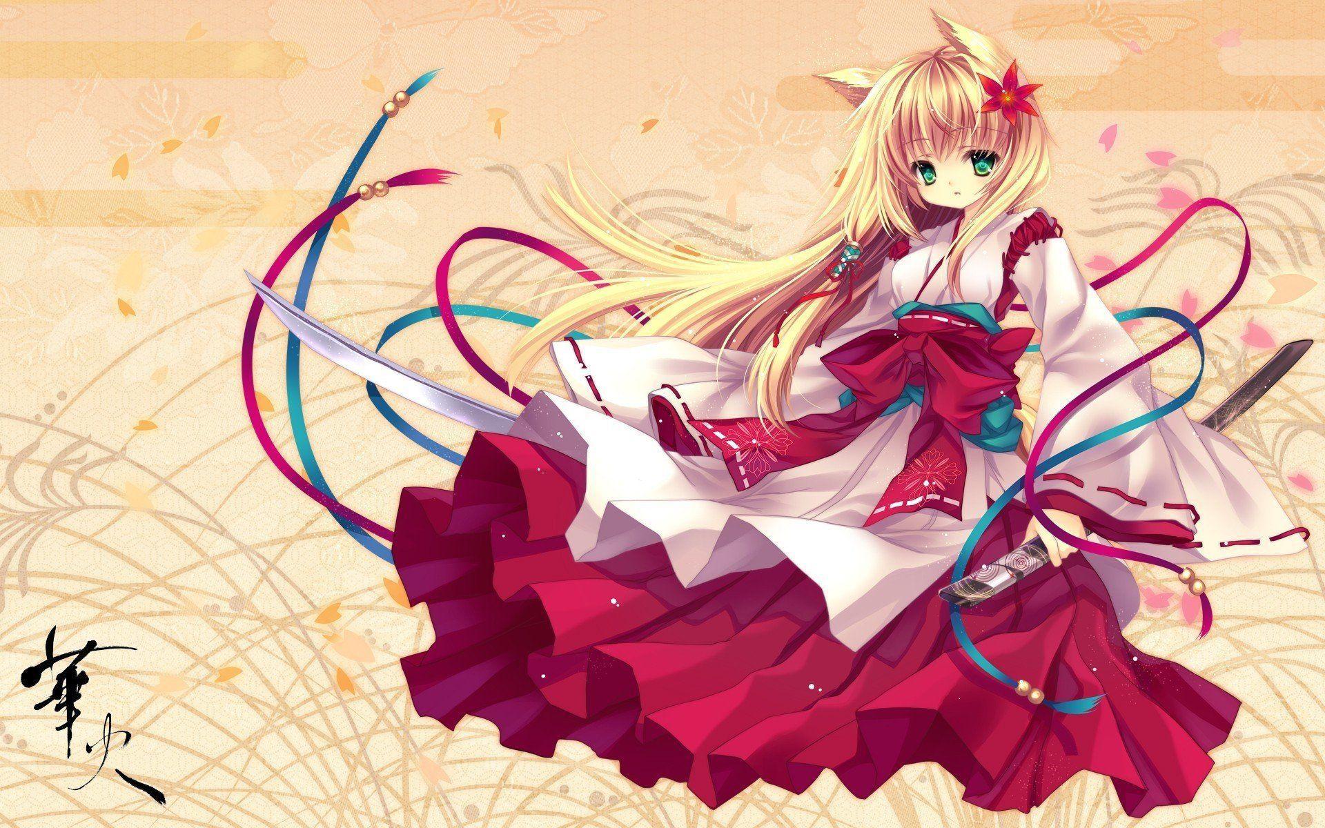 Anime Girl In Kimono Wallpaper 935860