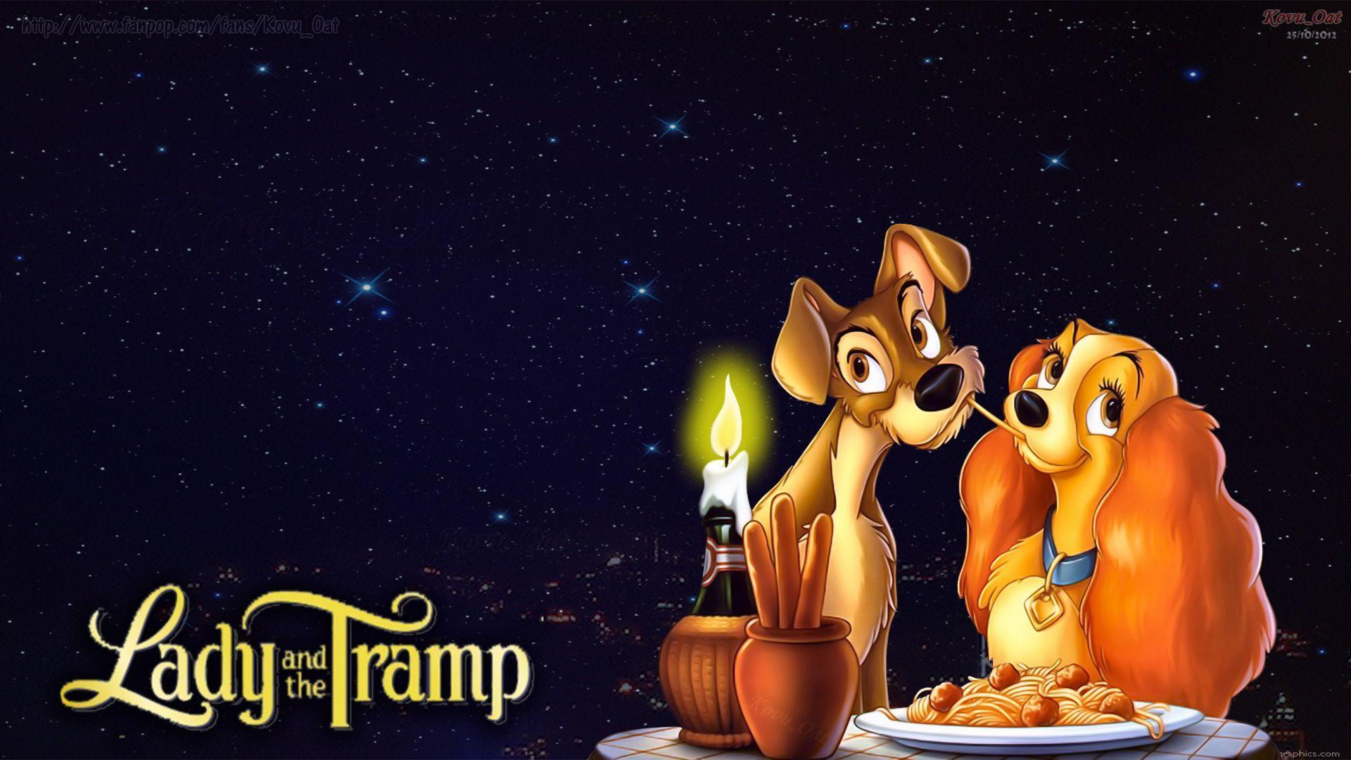 Cartoons Background, 736692 Lady And The Tramp Wallpaper,