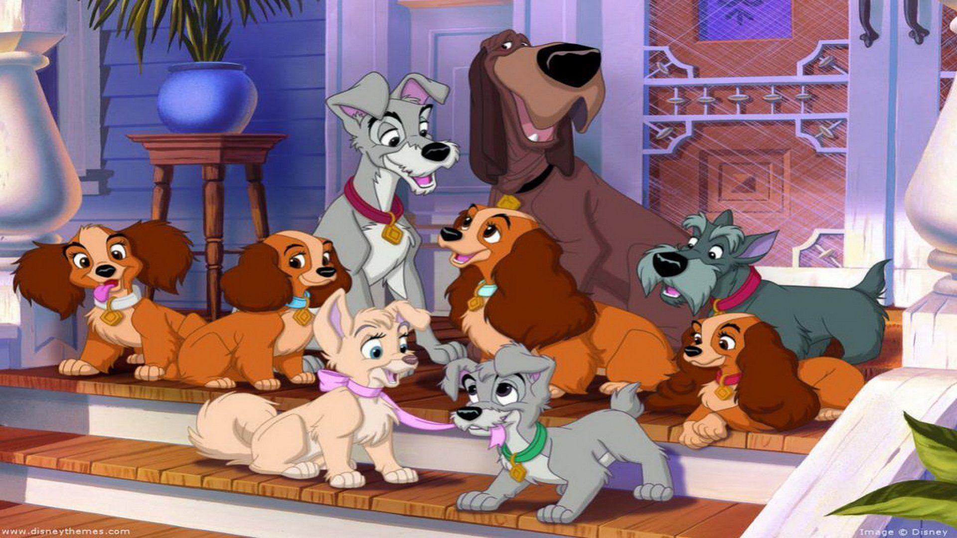 Lady And The Tramp Cartoon Wallpaper