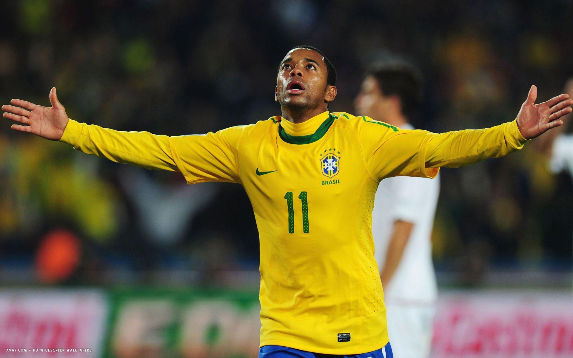 robinho football player HD widescreen wallpaper / football players