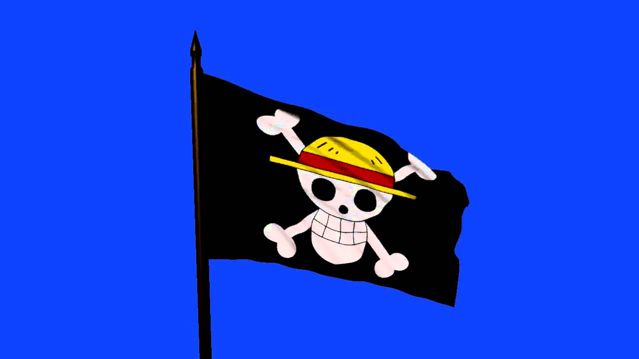 Straw Hat pirate flag animation