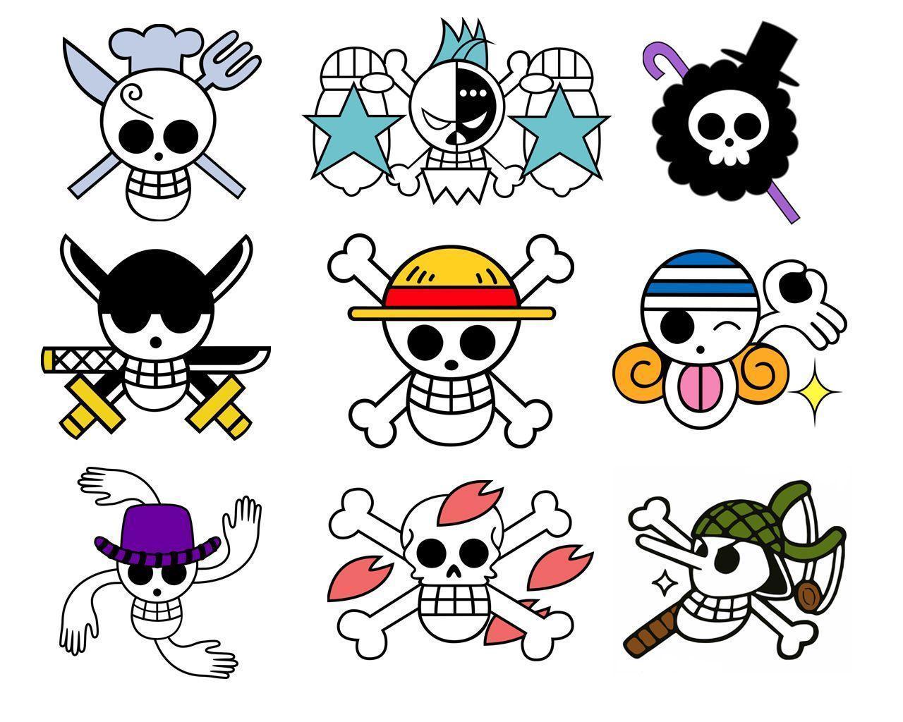 Straw Hat Jolly Roger Png Black And White - one piece straw hat jolly roger variation2 sticke roblox