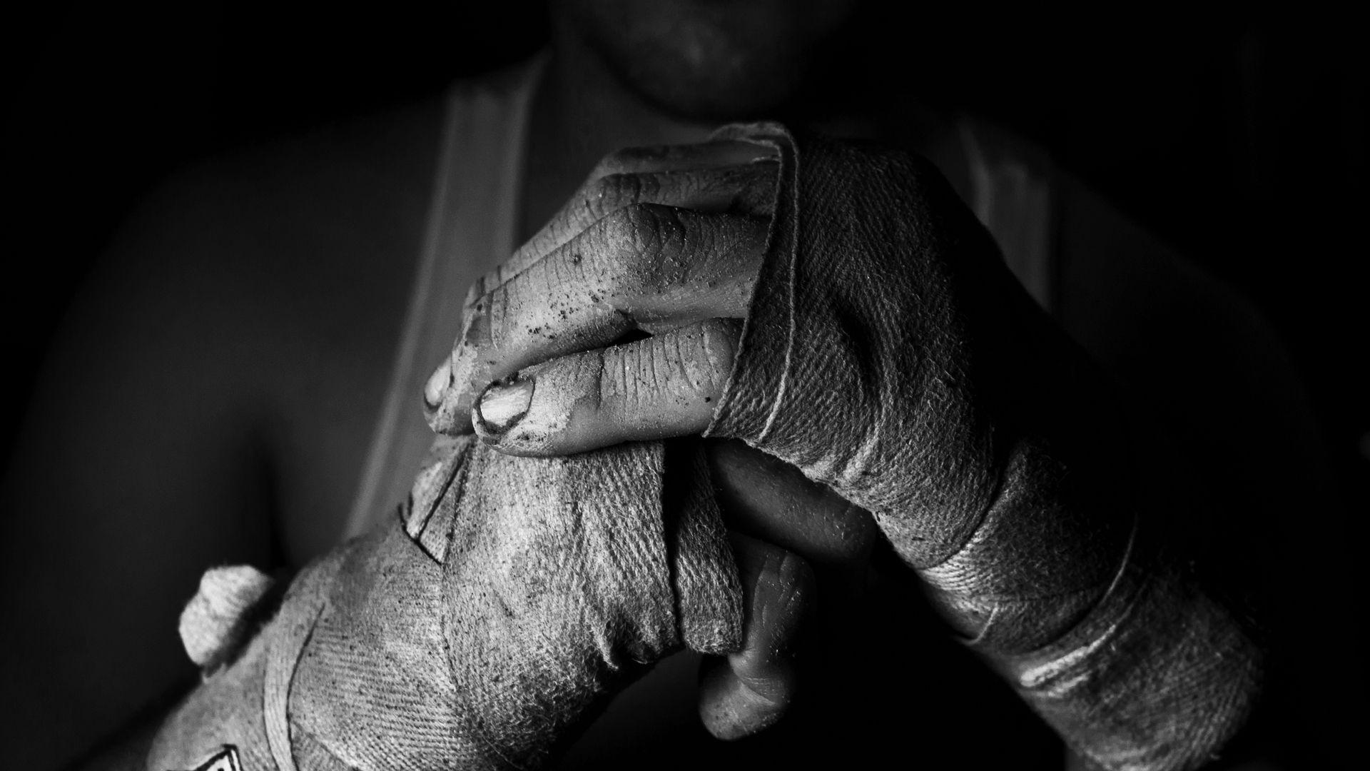 Wallpaper Hands, Man, Struggle, Fists, Bandage HD, Picture, Image