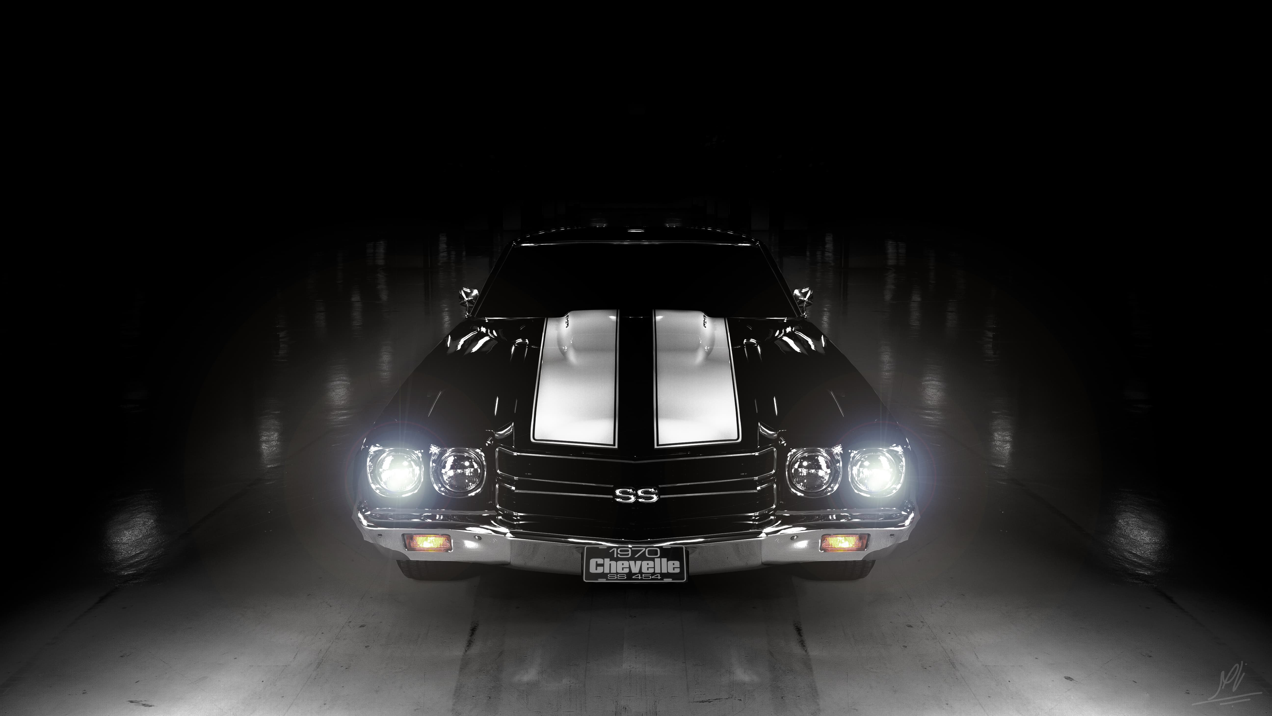 Chevrolet Chevelle Ss Black Wallpaper