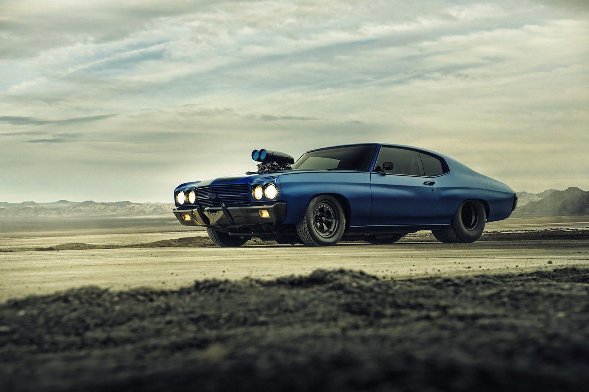 chevrolet chevelle ss 1970 supercharger blue dragster muscle car