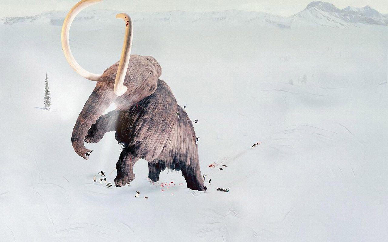 Big Ice Age Mammoth Wallpaper