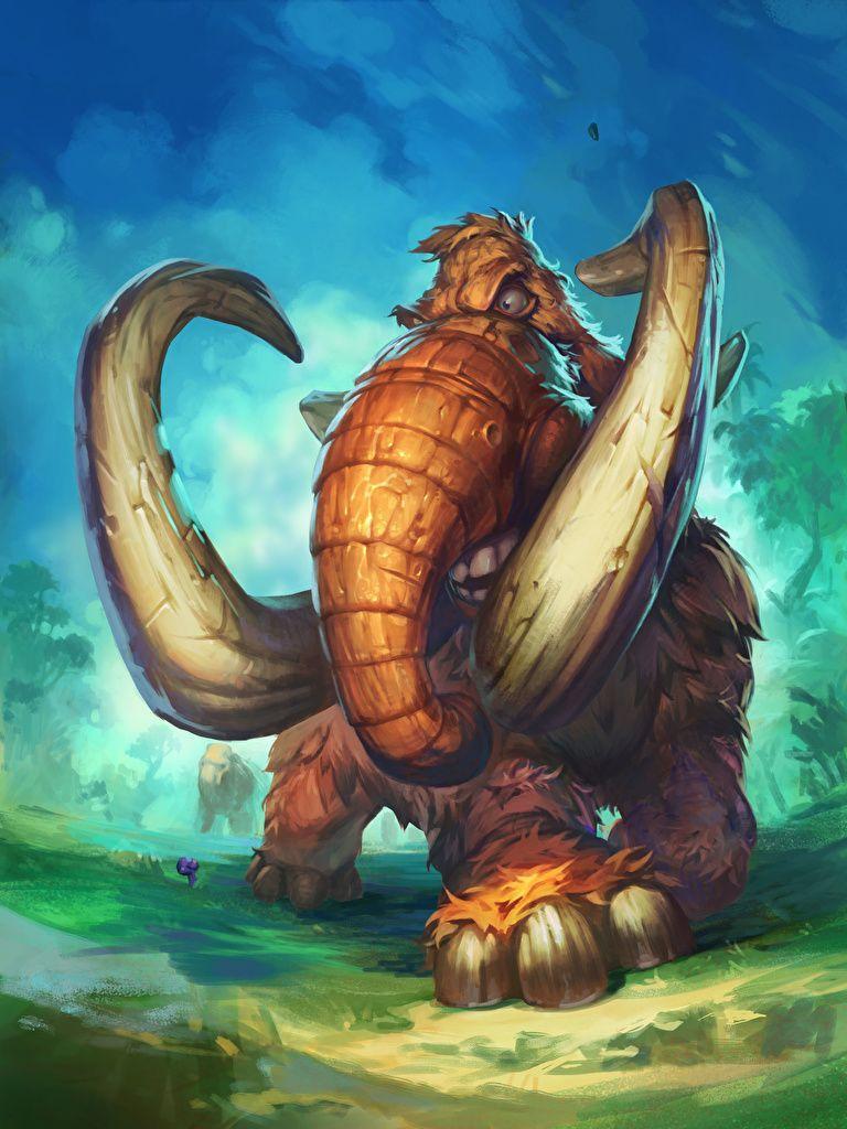 Wallpaper Hearthstone: Heroes of Warcraft Mammoth Giant Mastodon