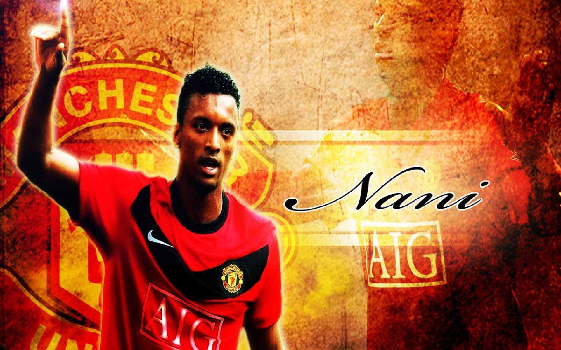 The football player of Manchester United Luis Nani wallpaper