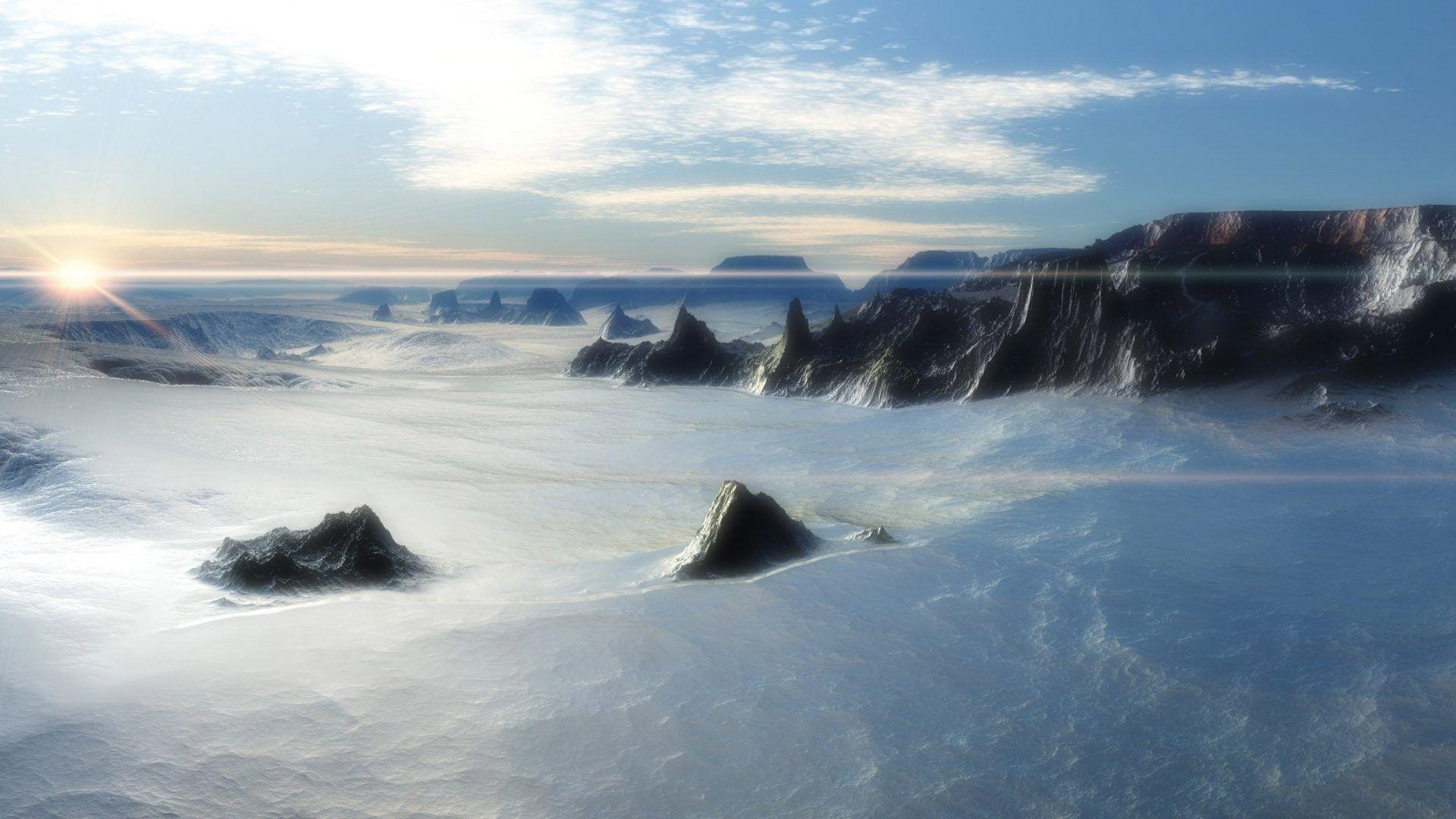 February 3, 2017 wallpaper: Forest Reflection Mountain