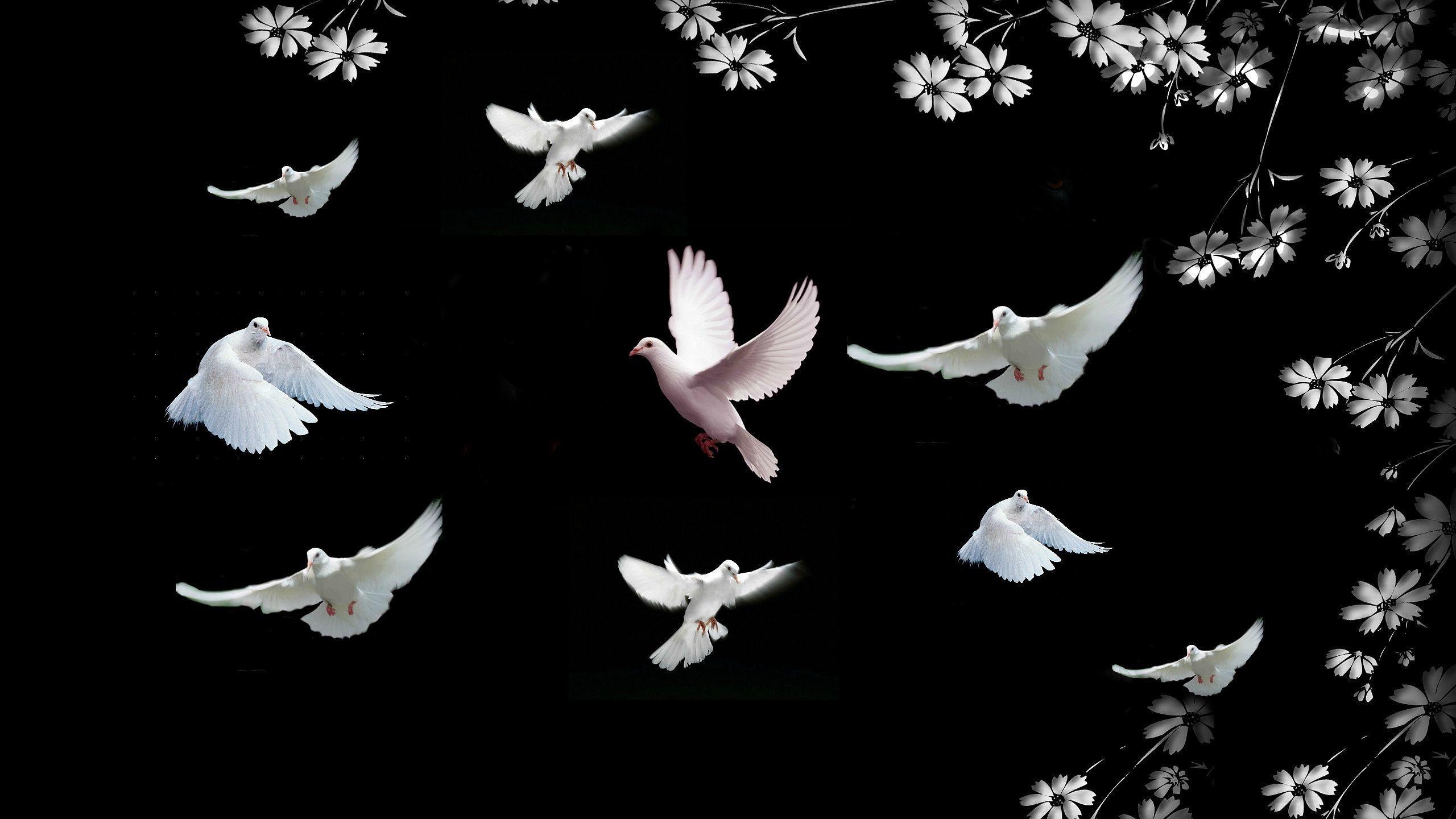 Christmas dove on a juniper branch in william morris floral wallpaper on  Craiyon