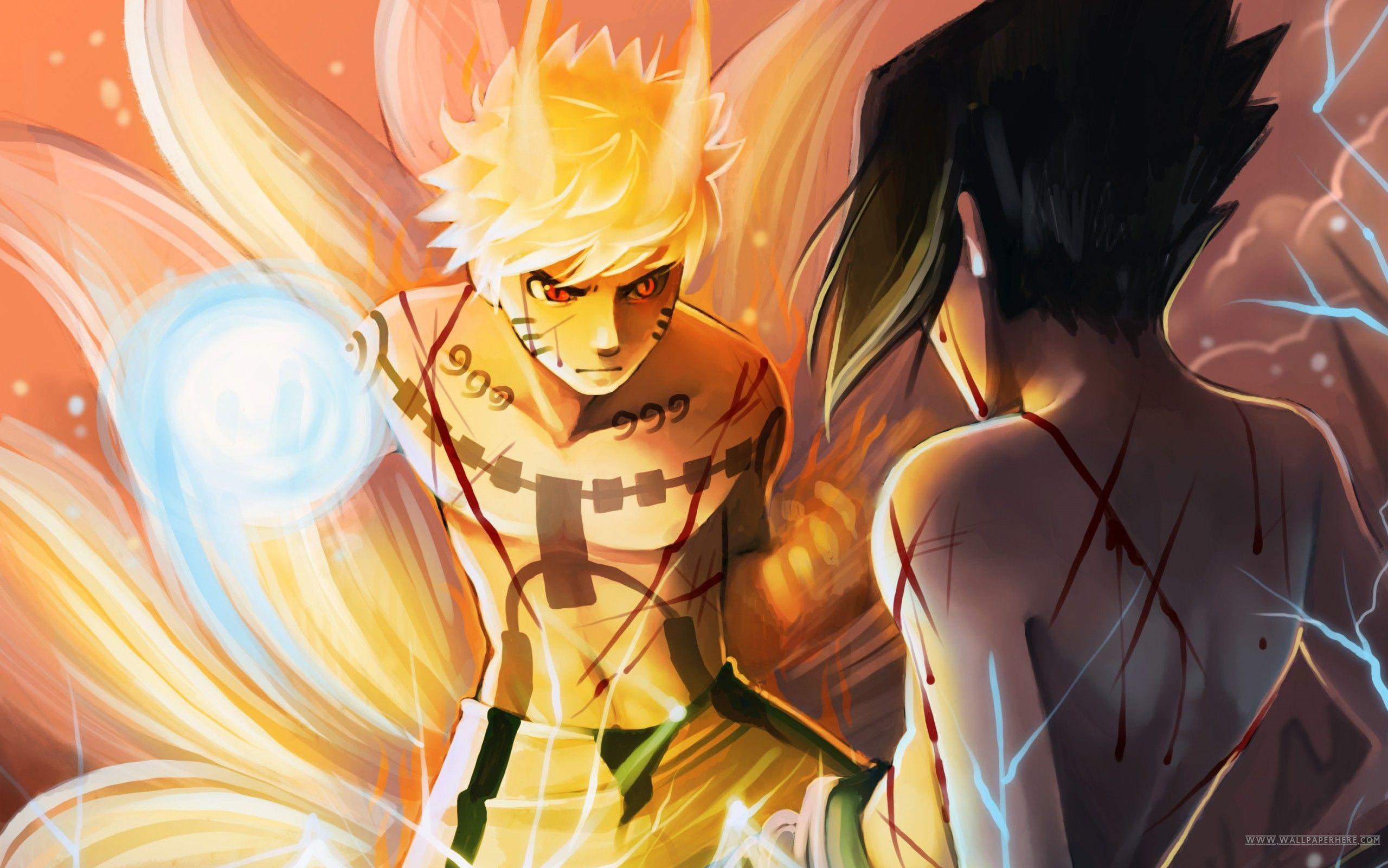 Uzumaki Naruto vs Uchiha Sasuke. anime boyz. Vs and X