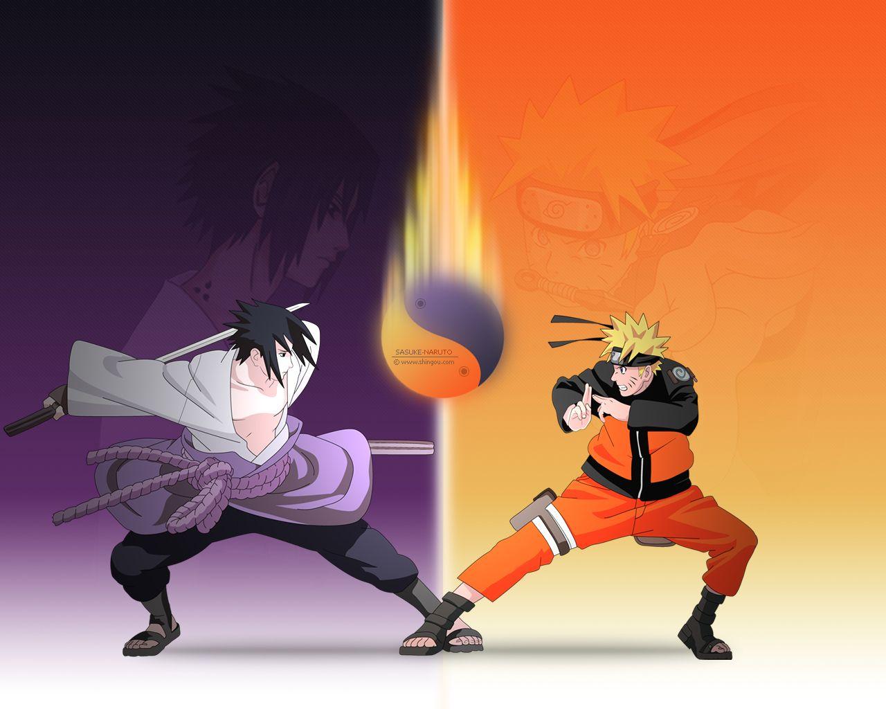 Sasuke vs Naruto by shingou.