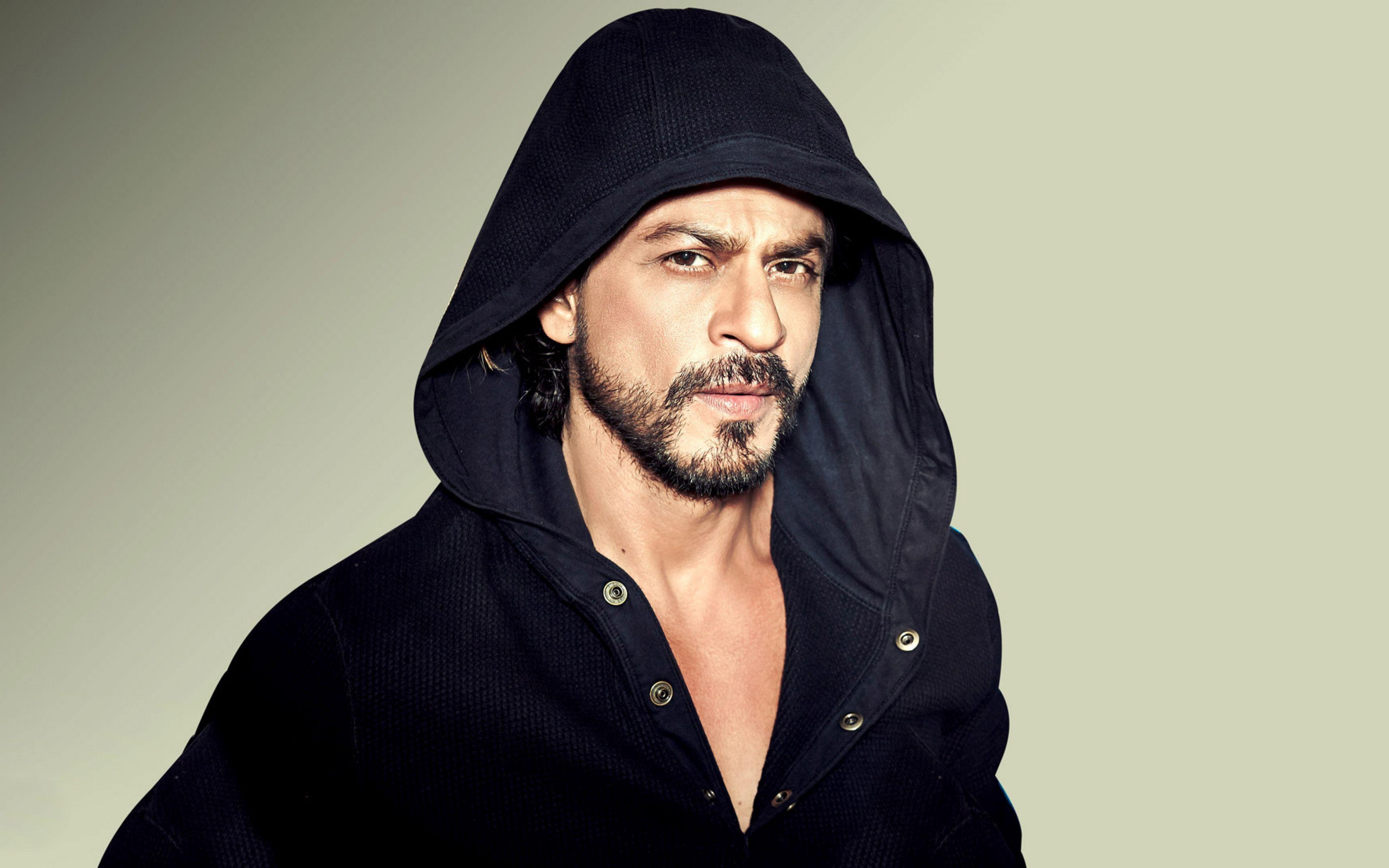 Shah Rukh Khan SRK Actor Beard Look Hood Brunette Wallpaper