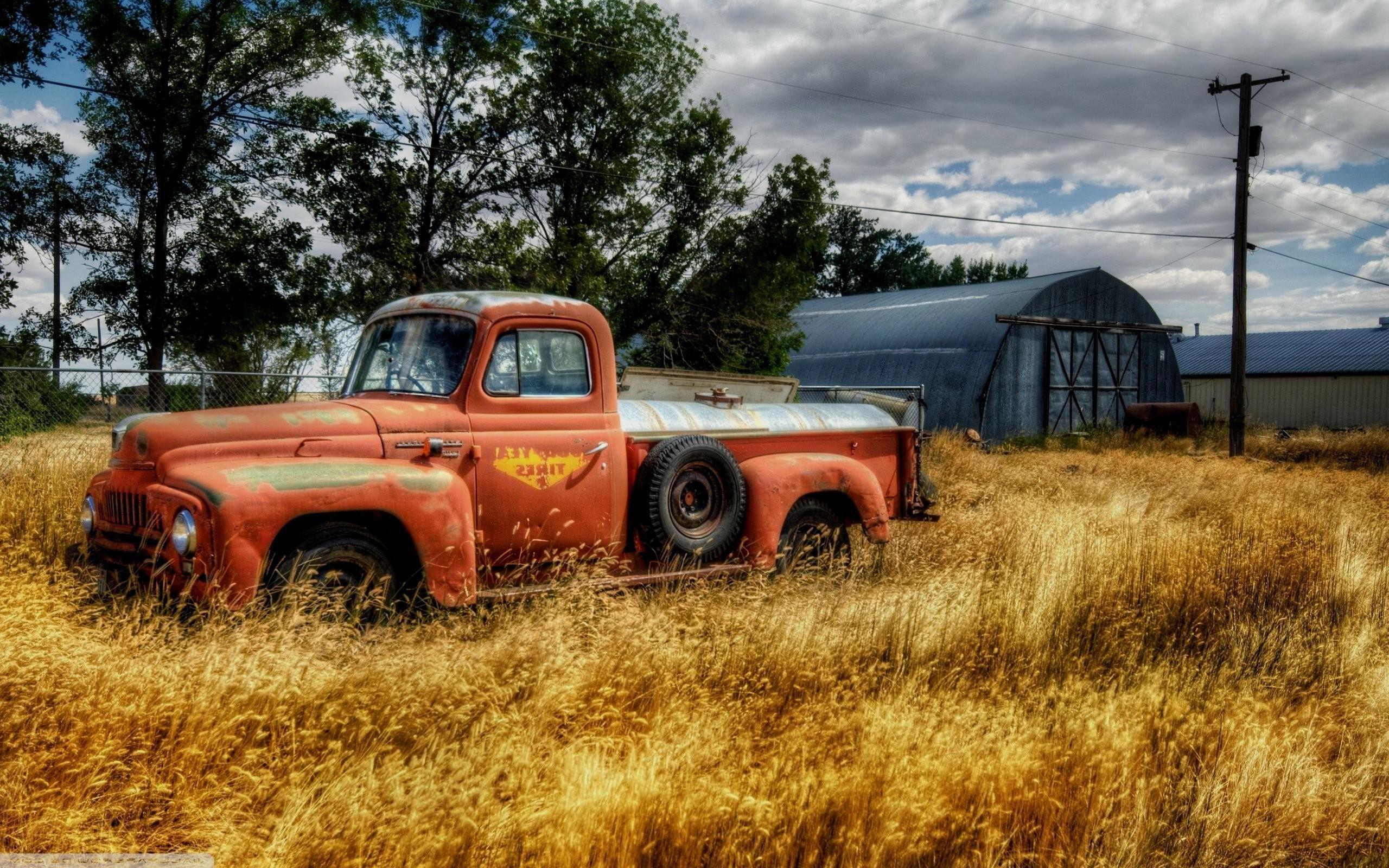 Old rusty chevy trucks