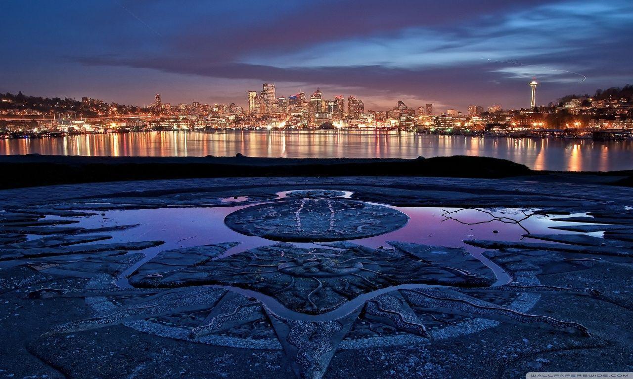 Seattle Skyline, Washington HD desktop wallpaper, Fullscreen