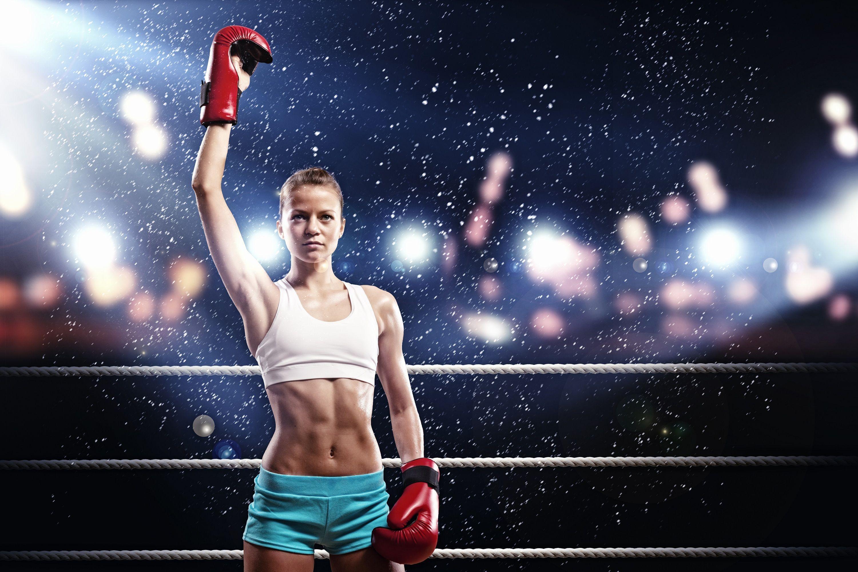 Download wallpaper sport, the ring, girl, Boxing, section sports
