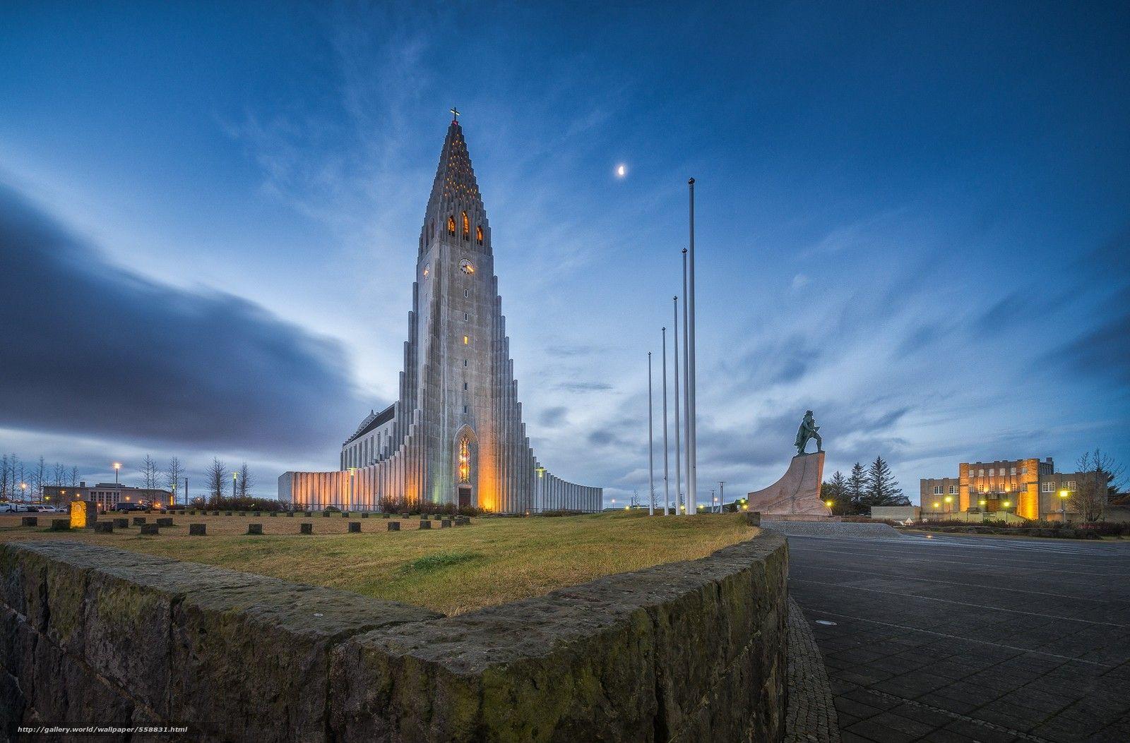 Download wallpaper Hallgrimskirkja Church, Reykjavik, iceland