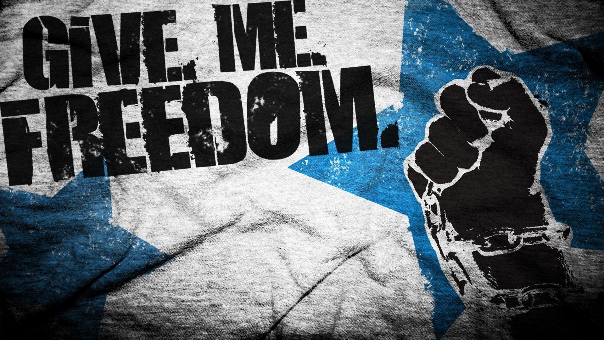 give me freedom freedom slogan inscription HD wallpaper
